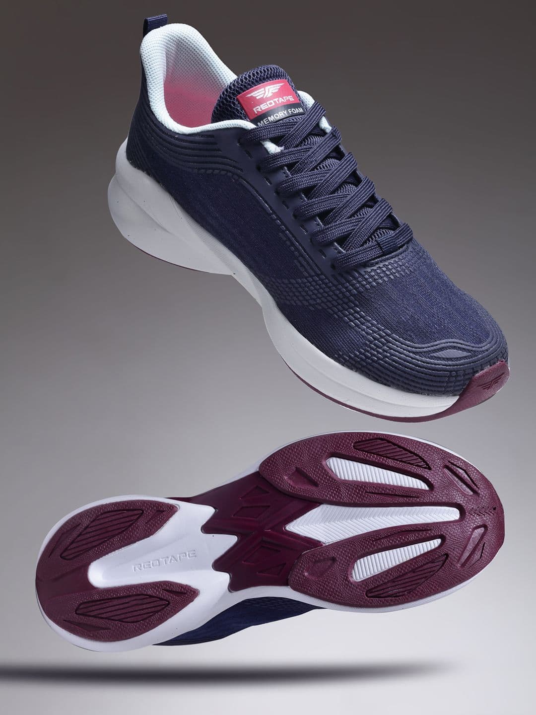 Red Tape Women Navy Blue Mesh Walking Shoes - view 1
