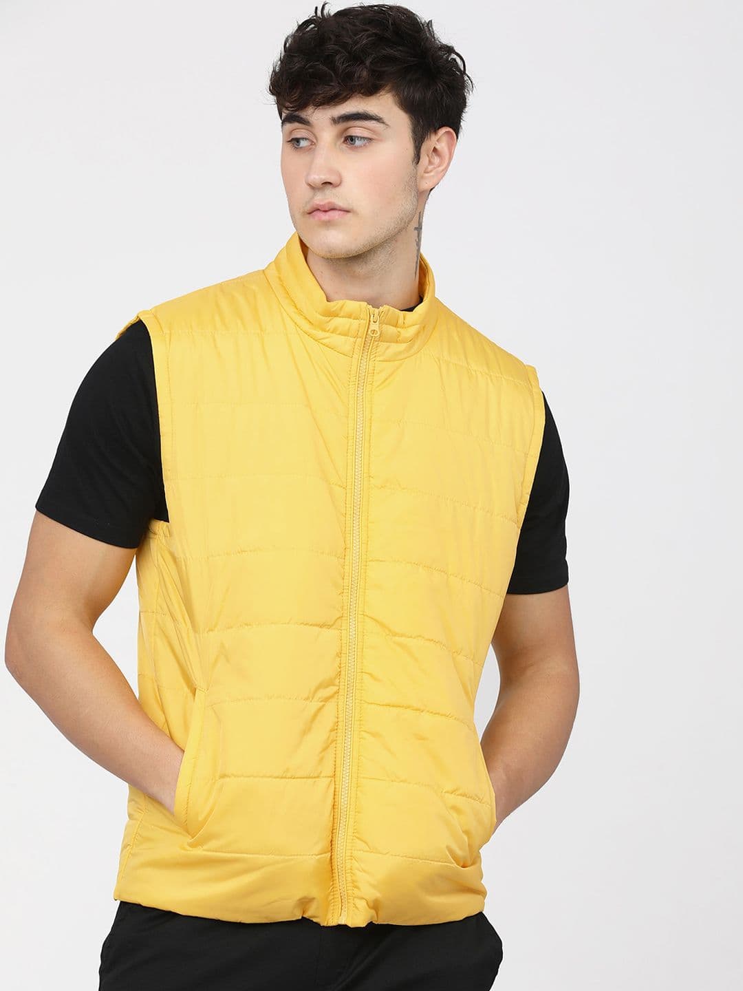 HIGHLANDER Men Yellow Puffer Jacket - view 1