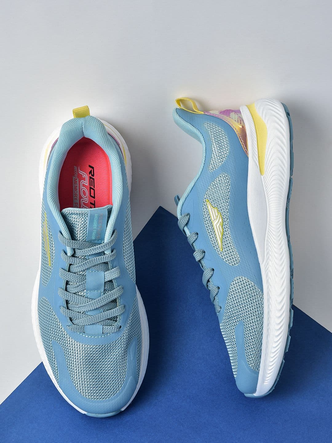 Red Tape Women Blue Mesh Walking Shoes - view 1