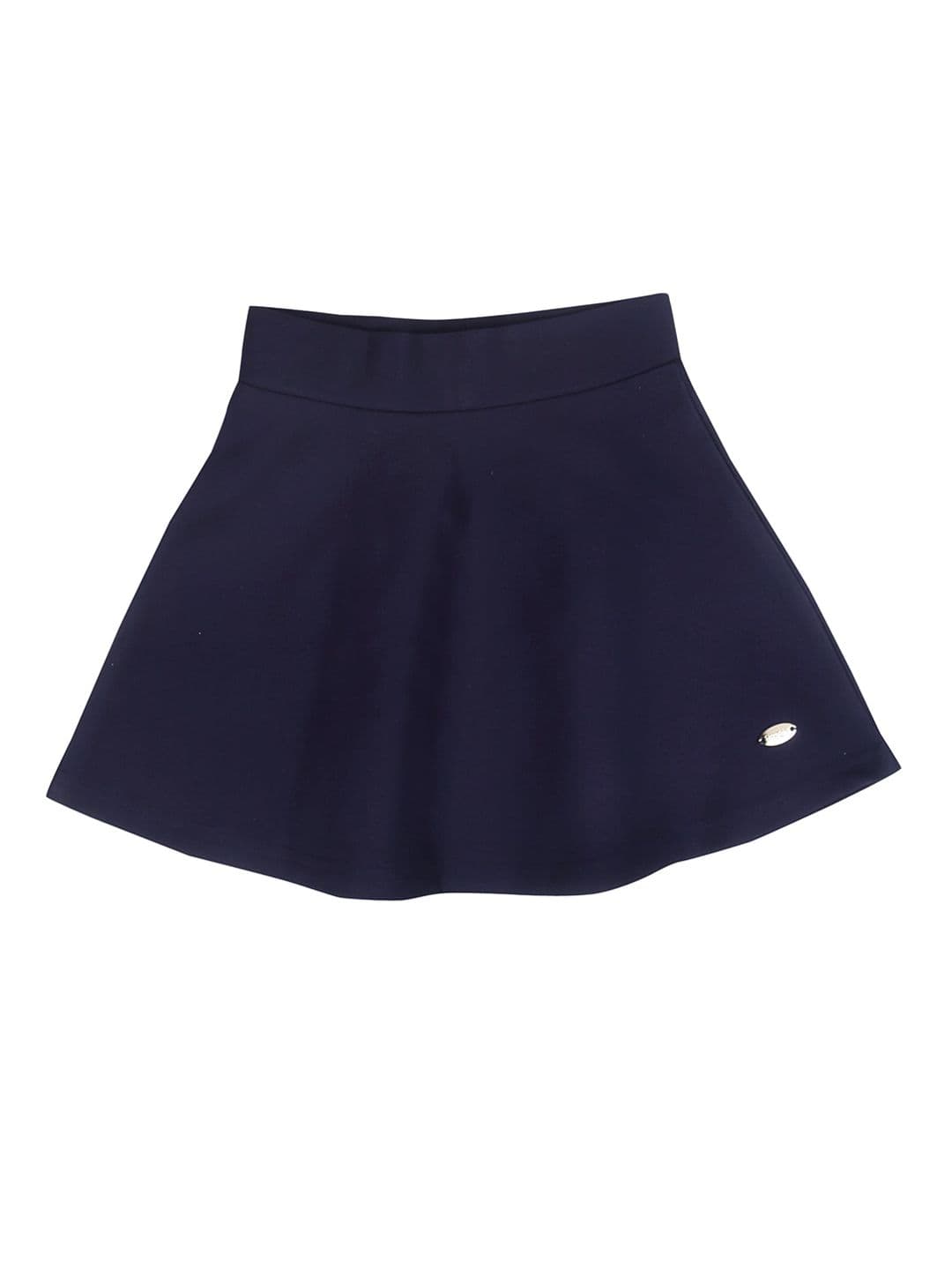 Tiny Girl Girls Navy Blue Solid A-Line Skirt - view 1