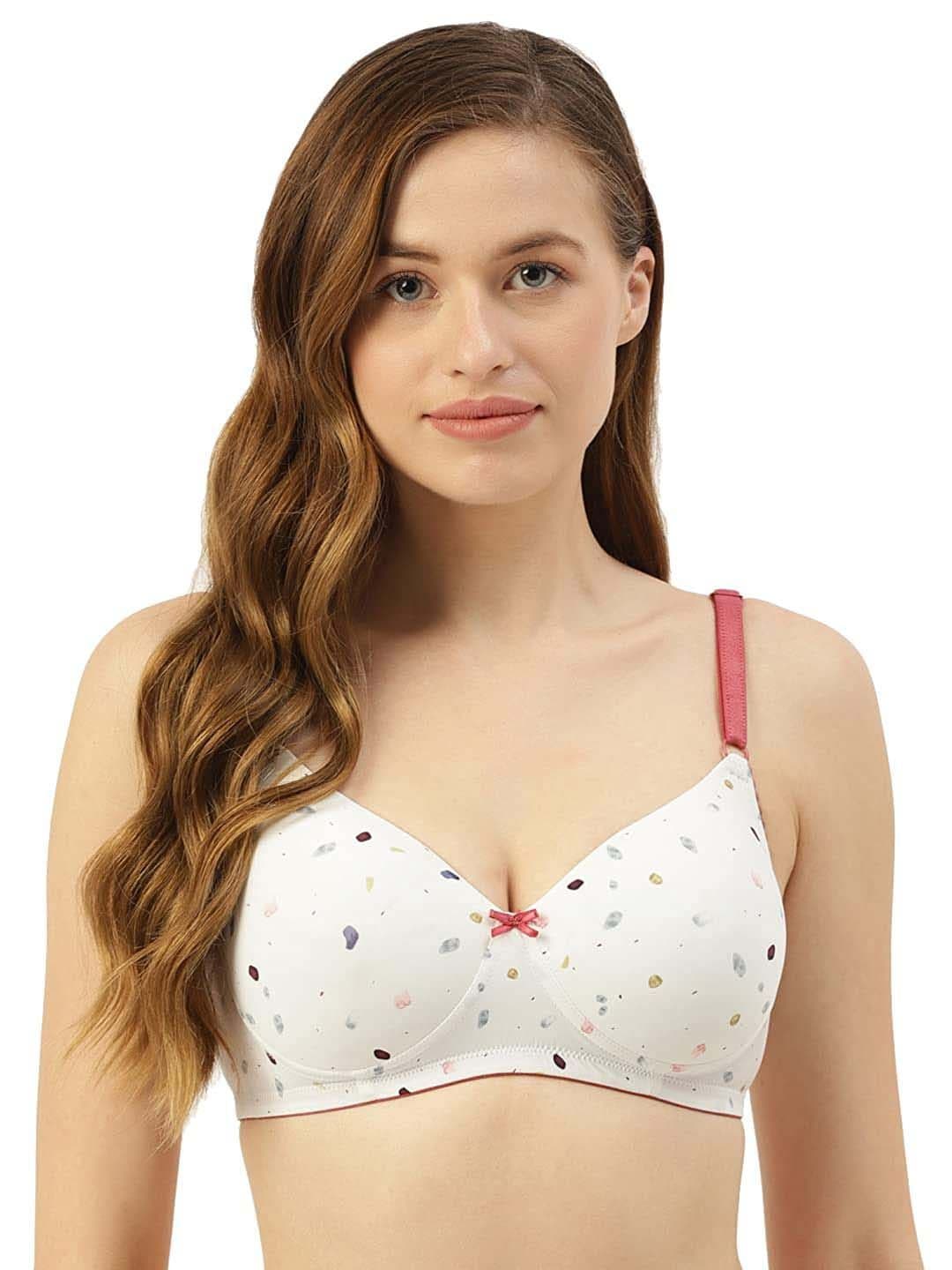 Leading Lady White & Grey Abstract Bra Lightly Padded - view 1