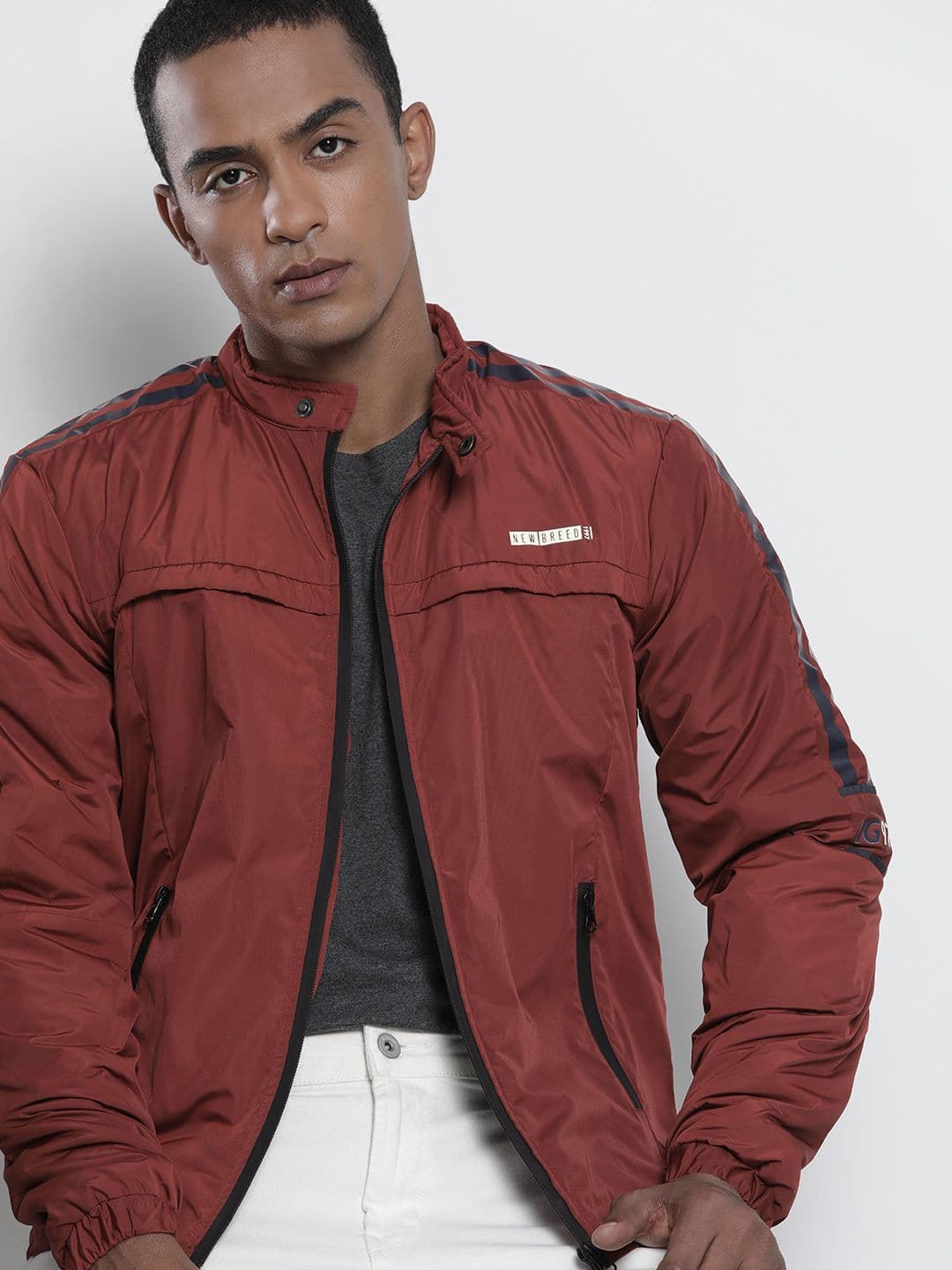 The Indian Garage Co Men Rust Red Tailored Jacket - view 1