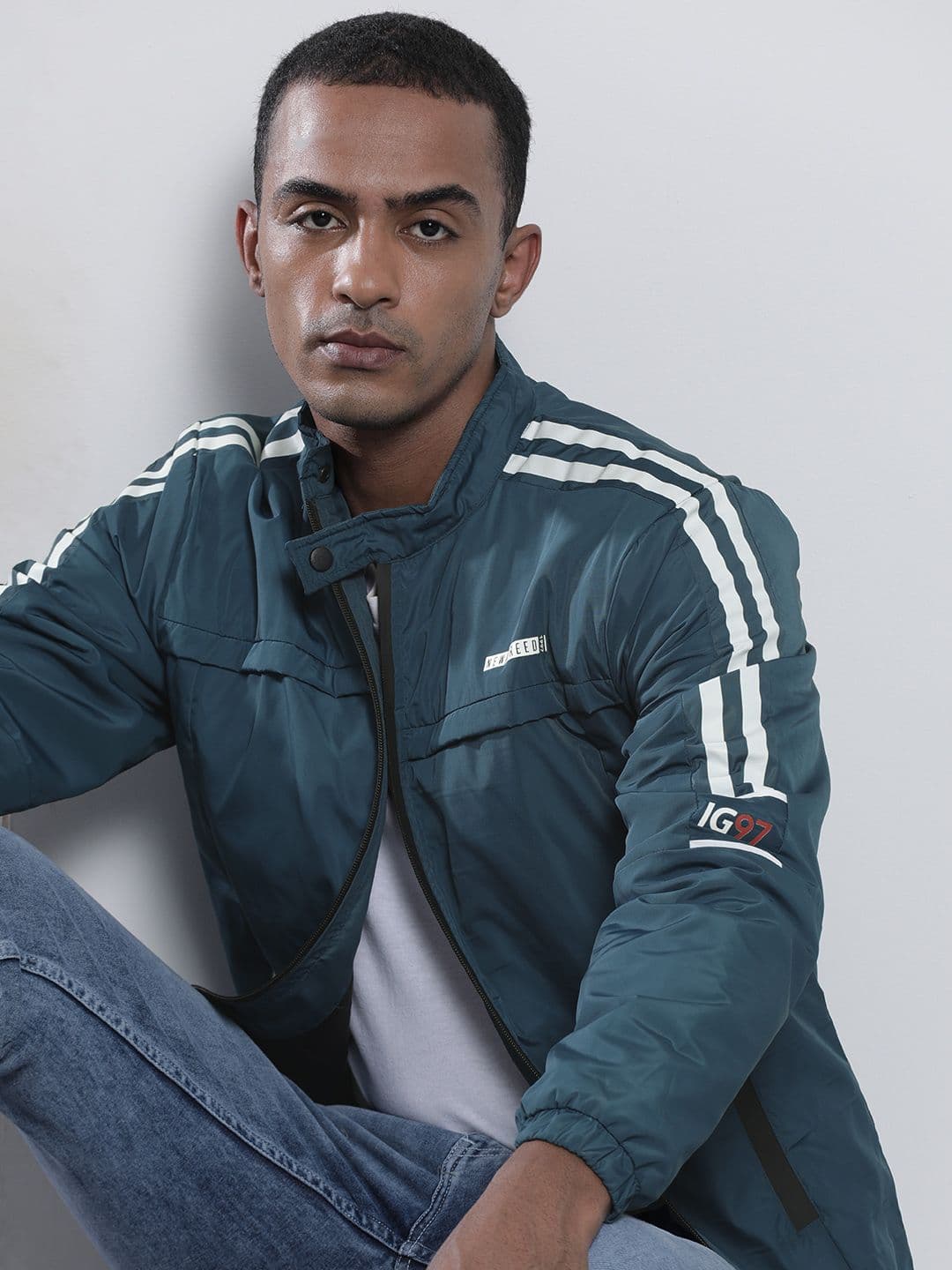The Indian Garage Co Men Zip-Front Slim Fit Biker Jacket - view 1