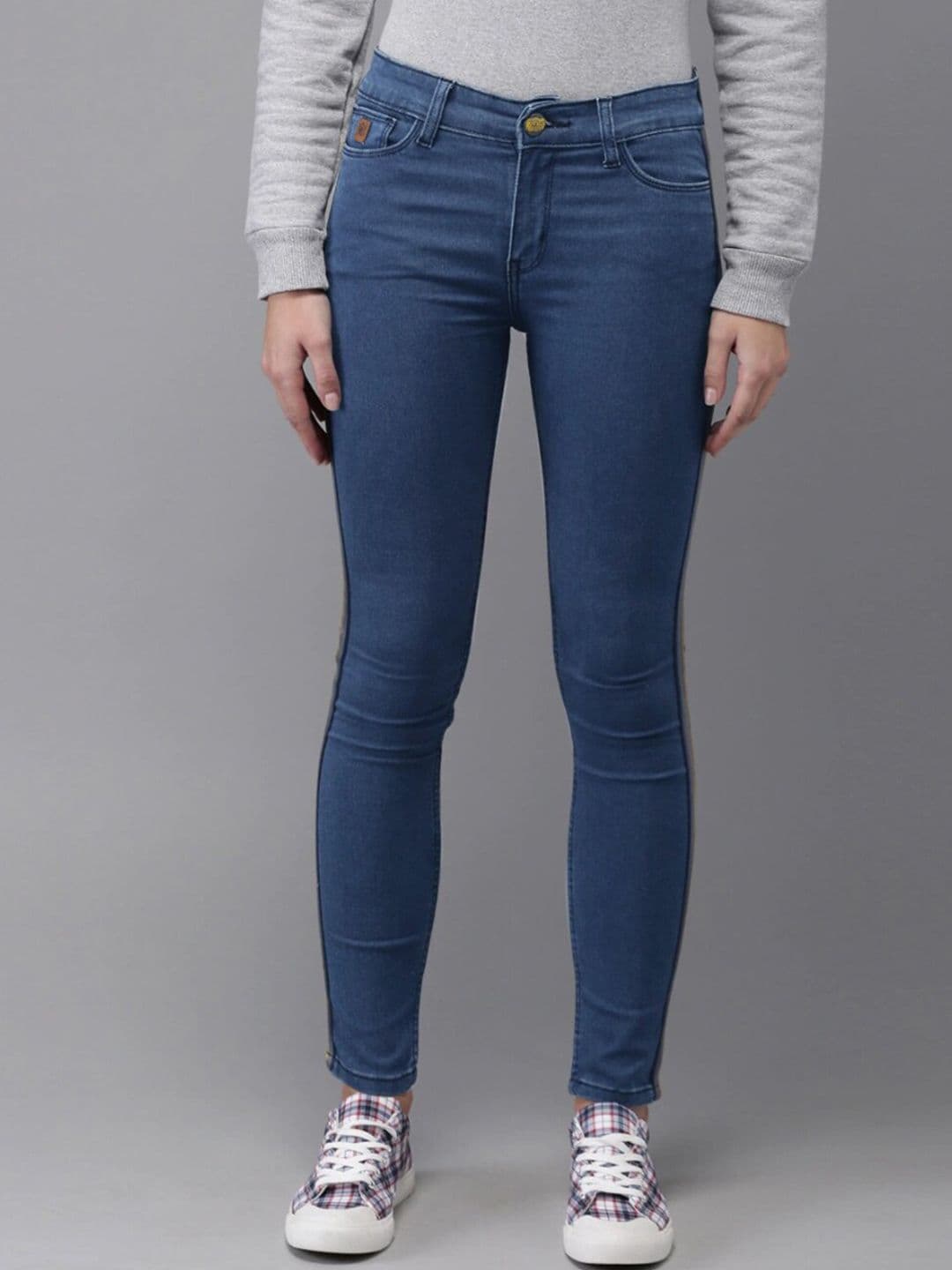 PINACOLADA Women Blue Smart Skinny Fit Low Distress Stretchable Jeans - view 1
