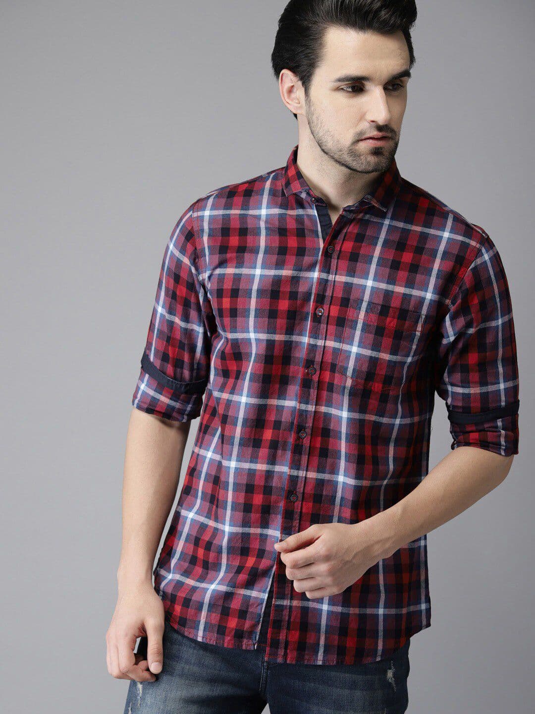 CAHOOT Men Multicoloured Tartan Checks Opaque Casual Shirt - view 1