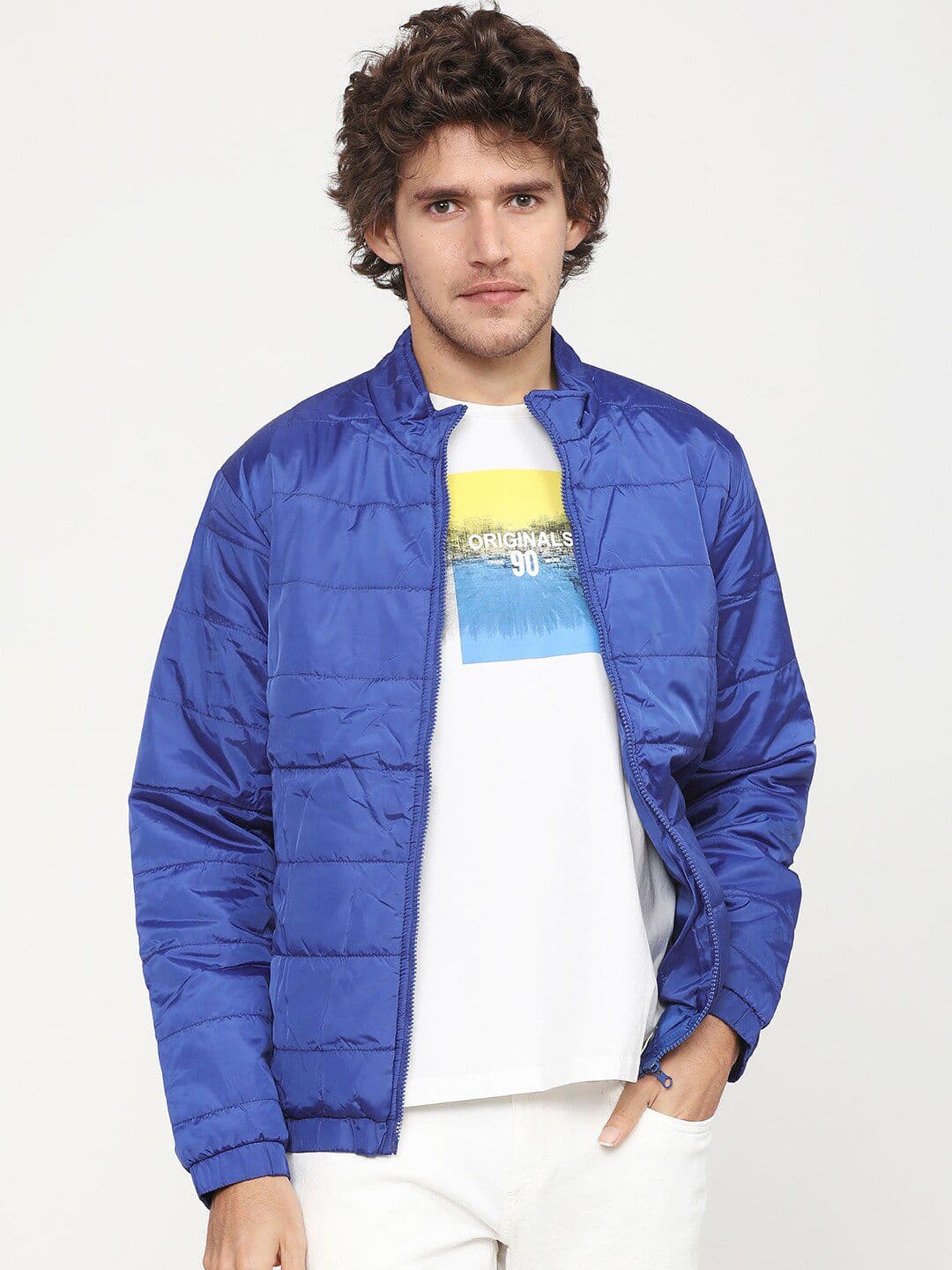 HIGHLANDER Men Blue Padded Jacket - view 1
