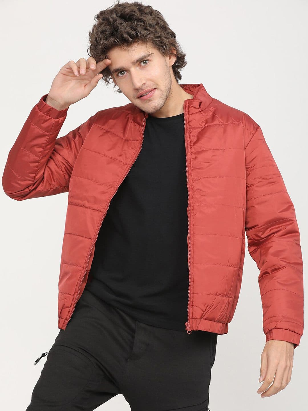 HIGHLANDER Men Rust Puffer Jacket - view 1
