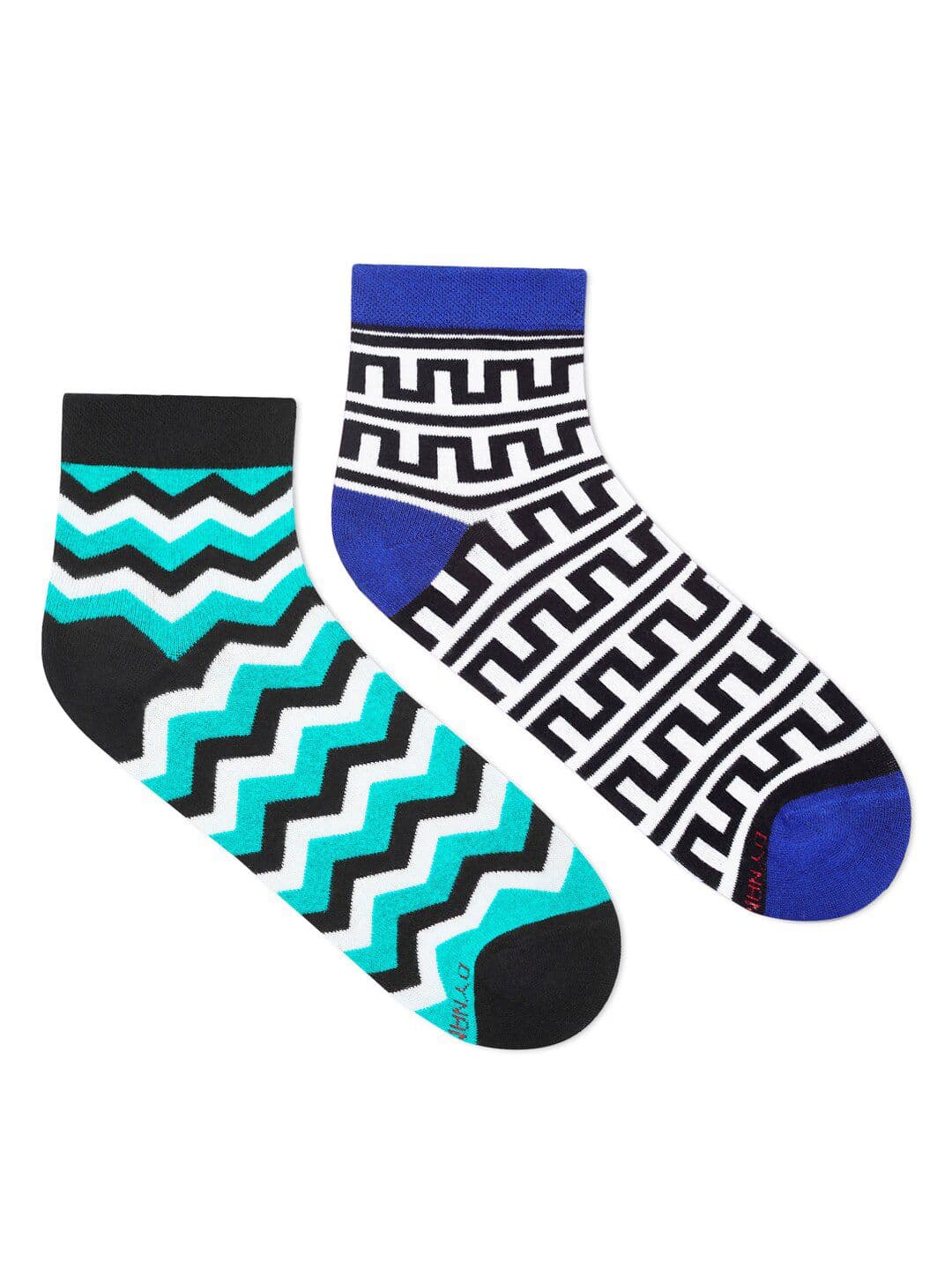 Dynamocks Pack Of 2 Patterned Ankle-Length Socks - view 1