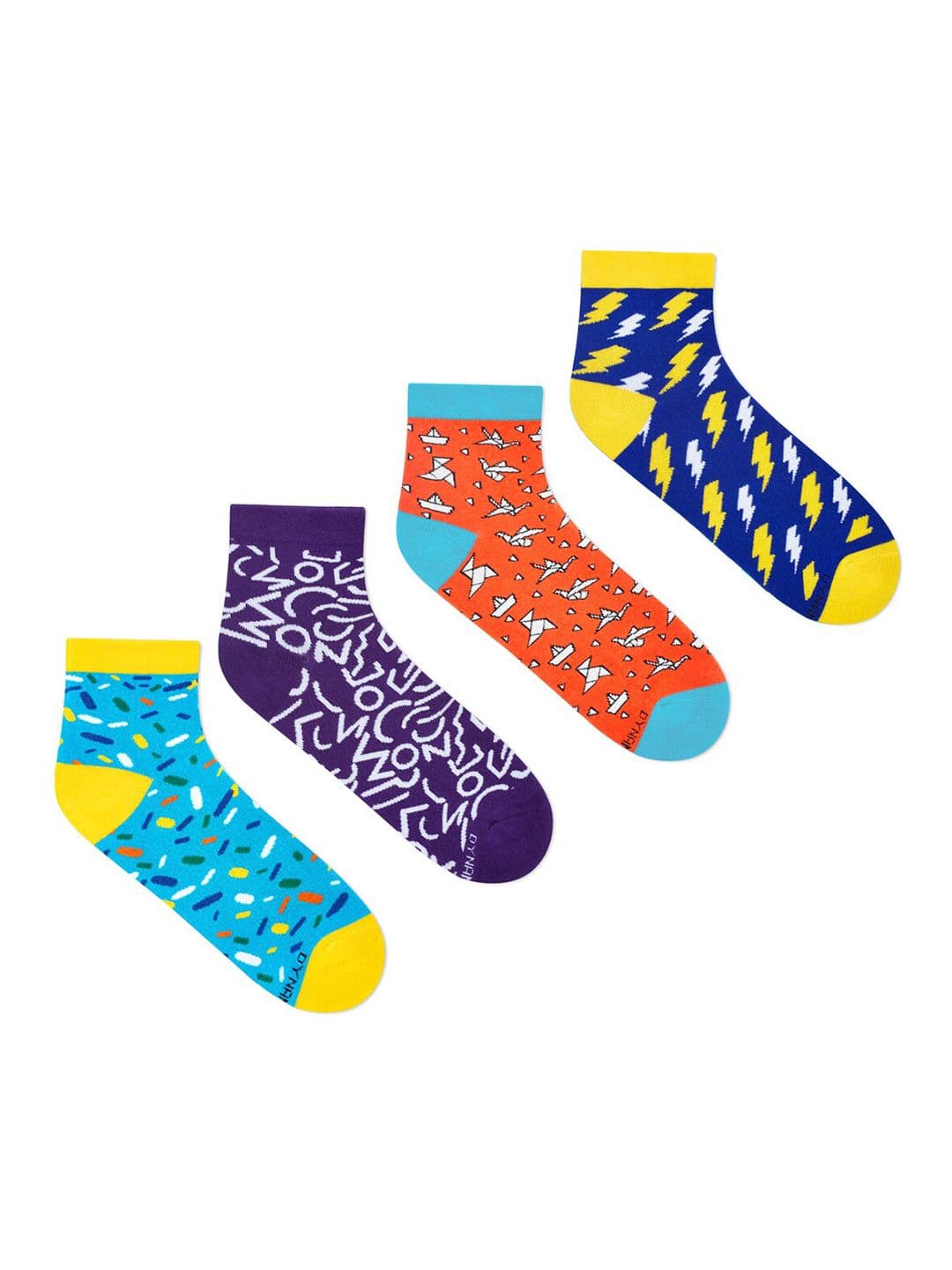 Dynamocks Pack Of 4 Patterned Ankle-Length Socks - view 1