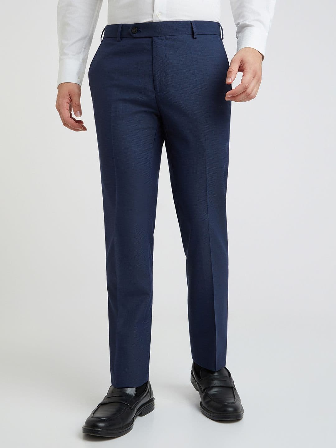 Raymond Men tDark Blue Slim Fit Formal Trousers - view 1