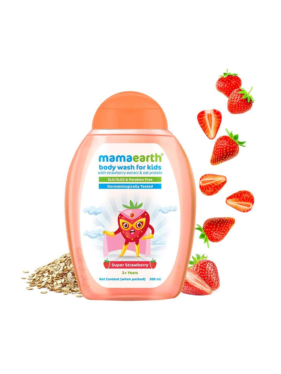 Mamaearth Strawberry & Oat Protein Kids Body Wash 300 ml - view 1