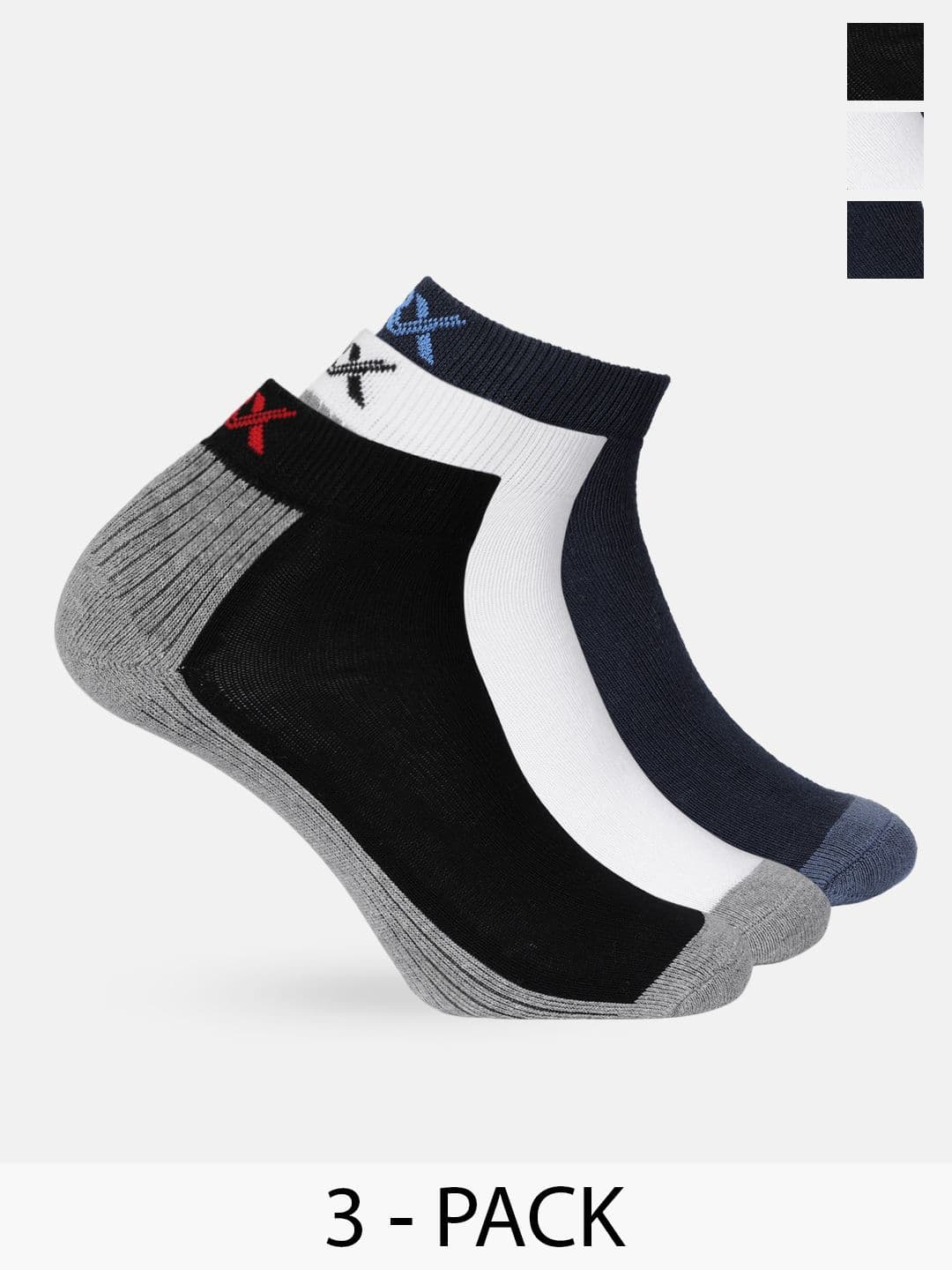HRX by Hrithik Roshan Men Ankle length Pack of 3 Terry Socks