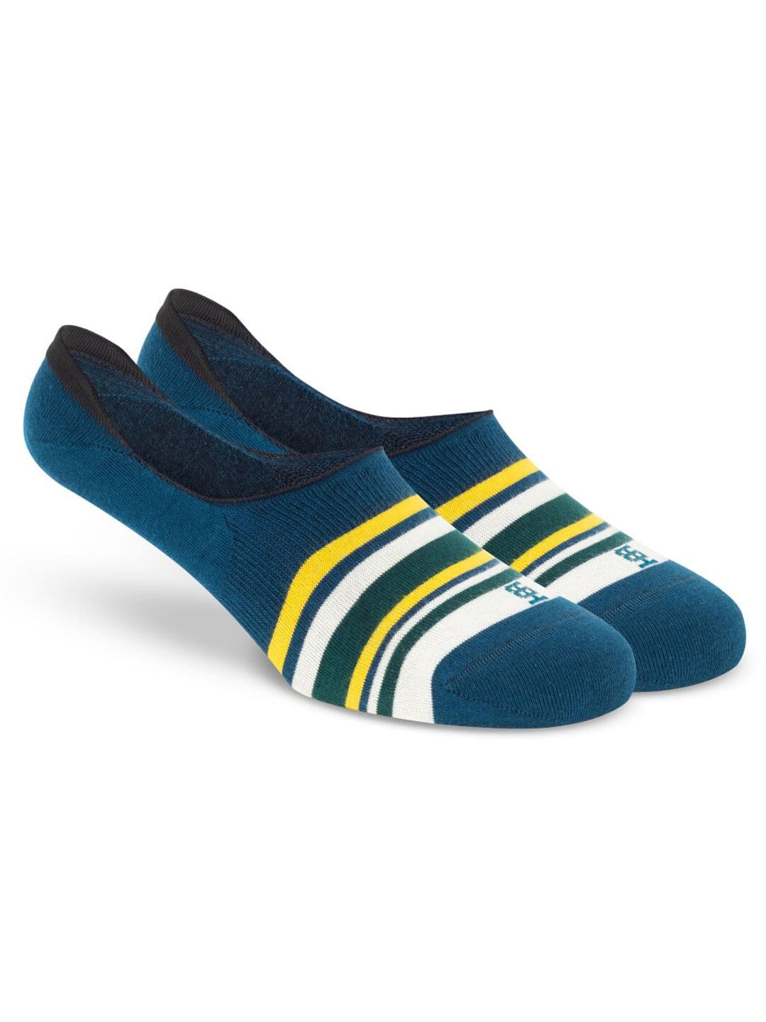 SockSoho Men Blue & White Striped Shoe Liners - view 1