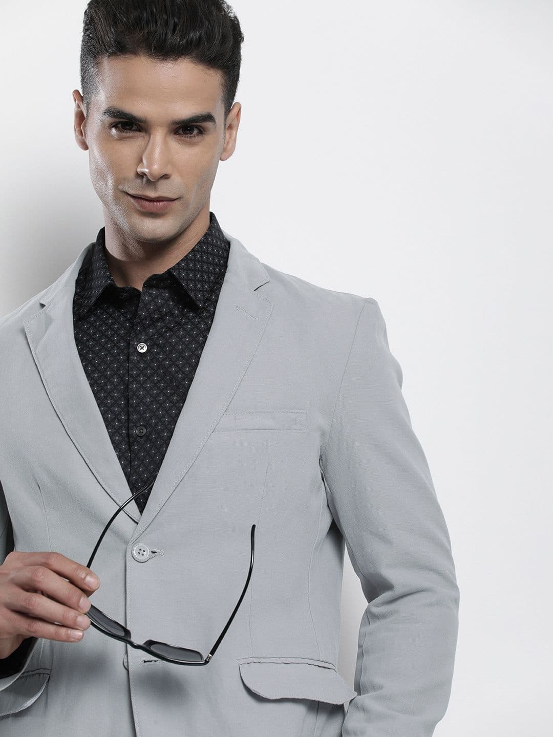 The Indian Garage Co Men Solid Cotton Blazer - view 1