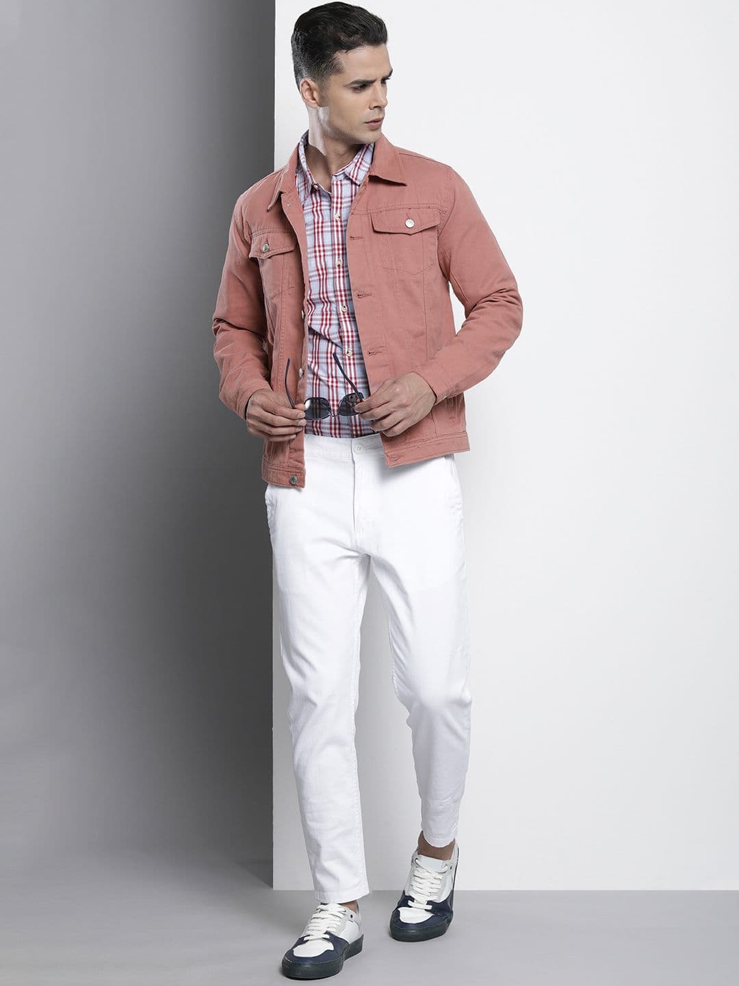 The Indian Garage Co Men Pink Lightweight Bomber Jacket