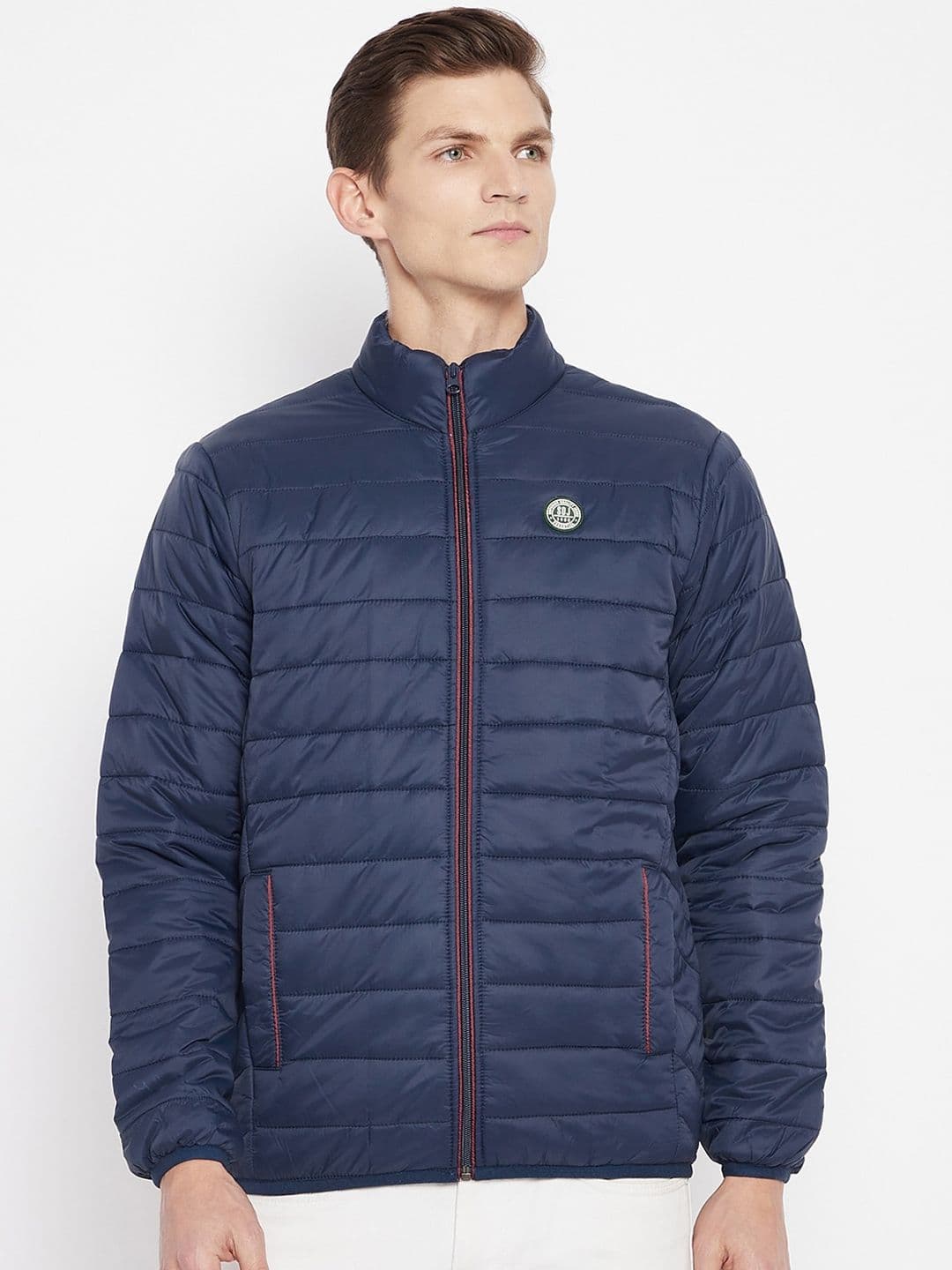 Duke Men Navy Blue Puffer Jacket - view 1