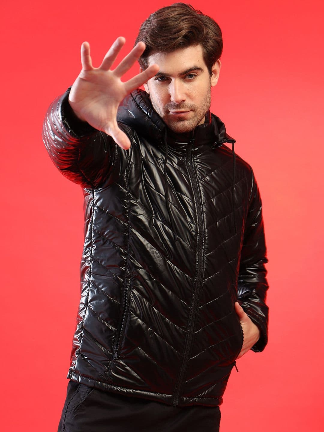 CAHOOT Men Black Lightweight Puffer Jacket - view 1