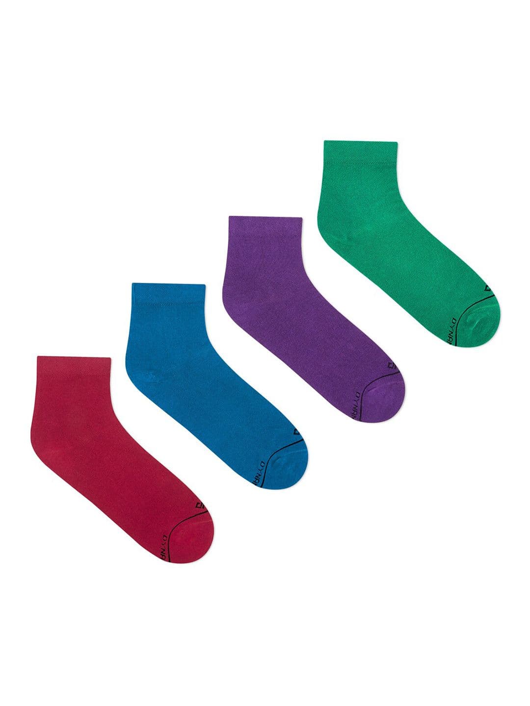 Dynamocks Men Multicolour Ankle Length Socks Pack of 4 Pairs - view 1