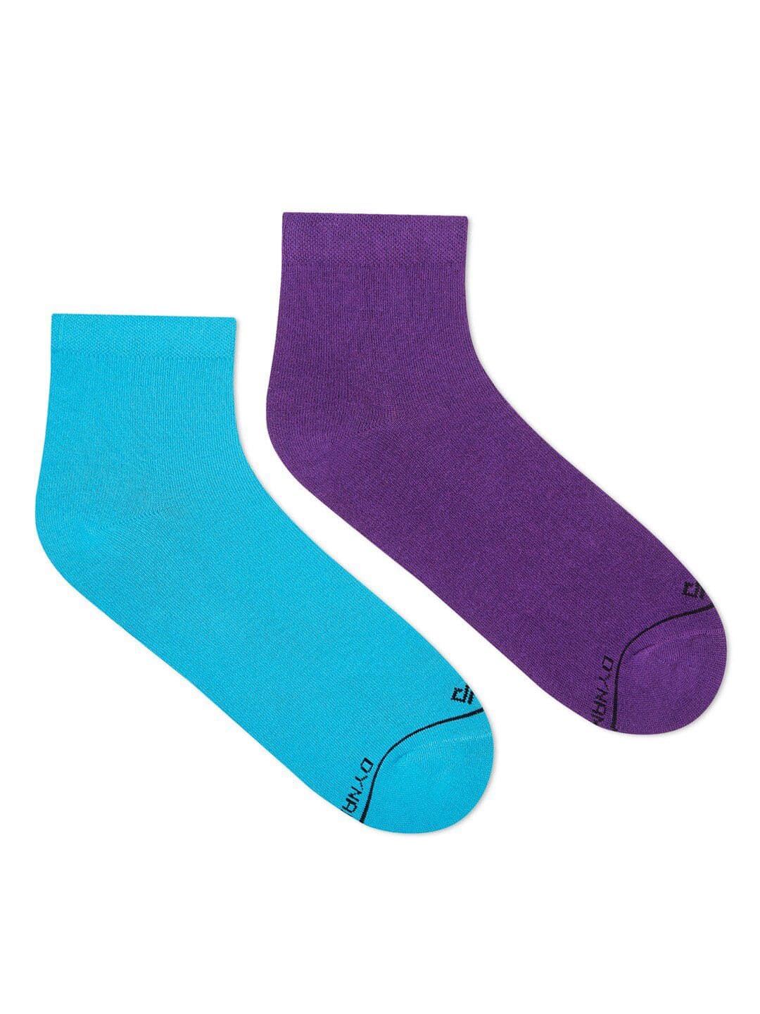 Dynamocks Men Pack Of 2 Solid Combed Cotton Above Ankle-Length Socks - view 1