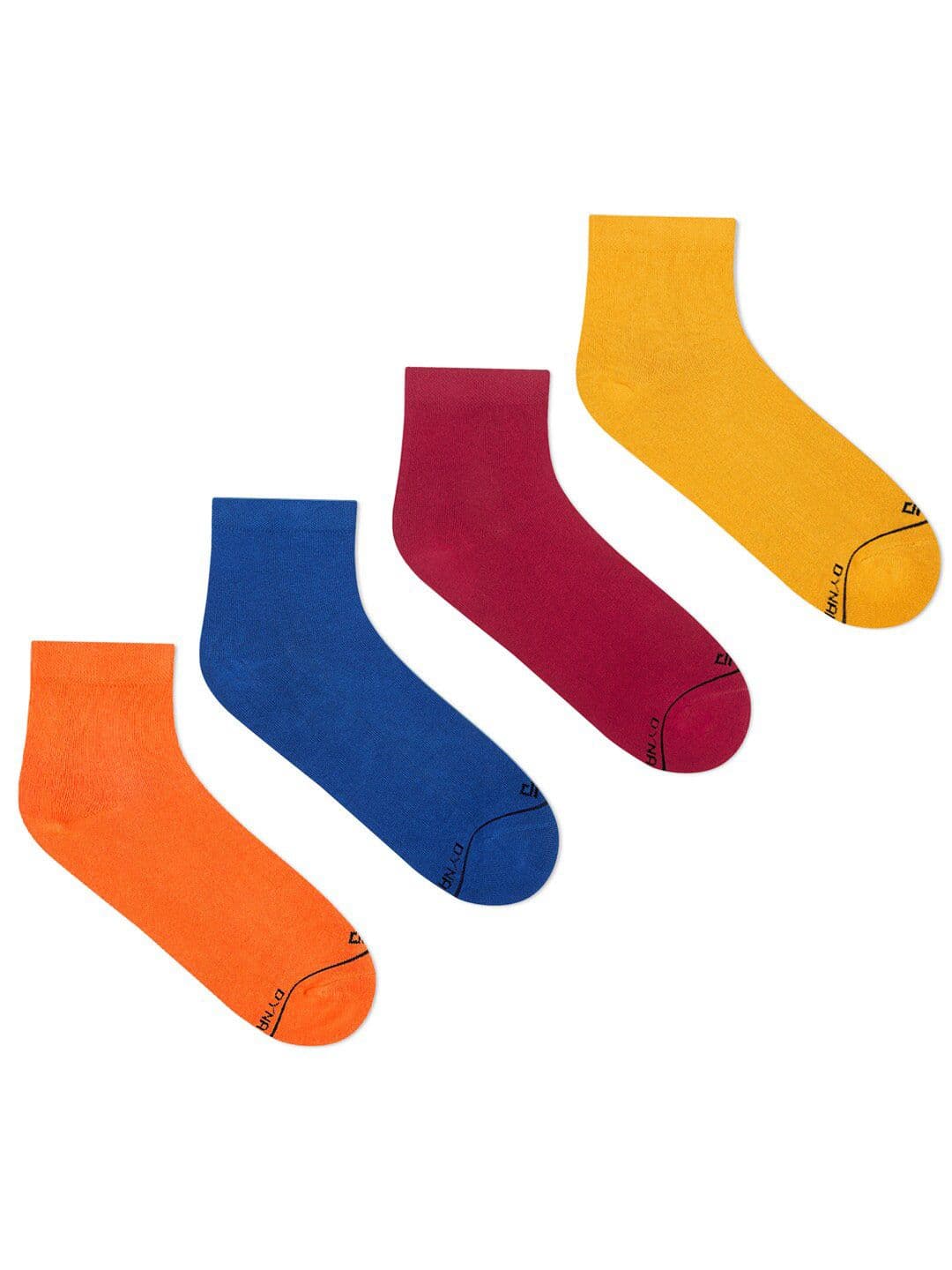 Dynamocks Men Pack of 4 Orange & Blue Ankle Length Socks - view 1