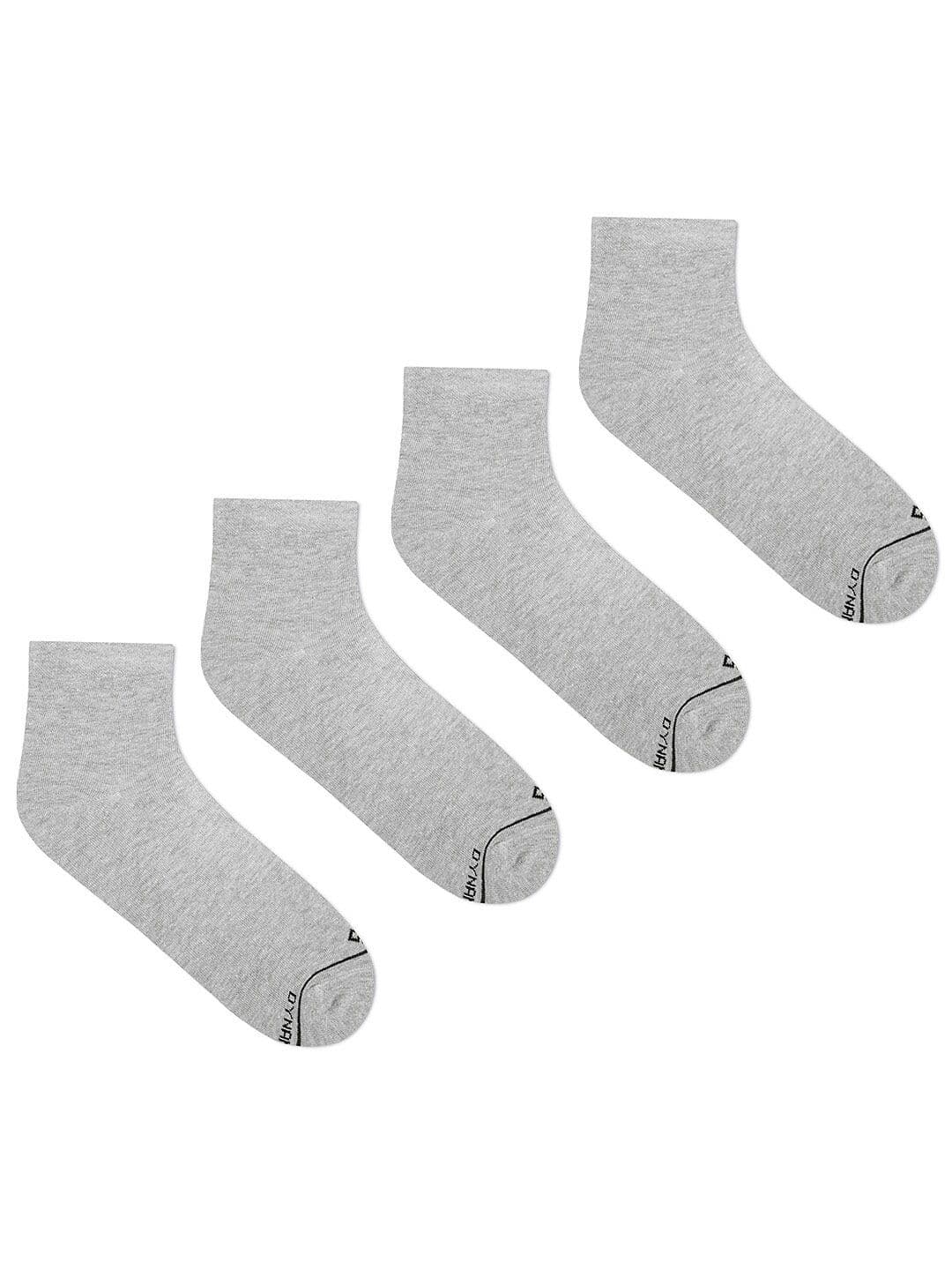 Dynamocks Men Grey Ankle Length Socks Pack of 4 Pairs - view 1