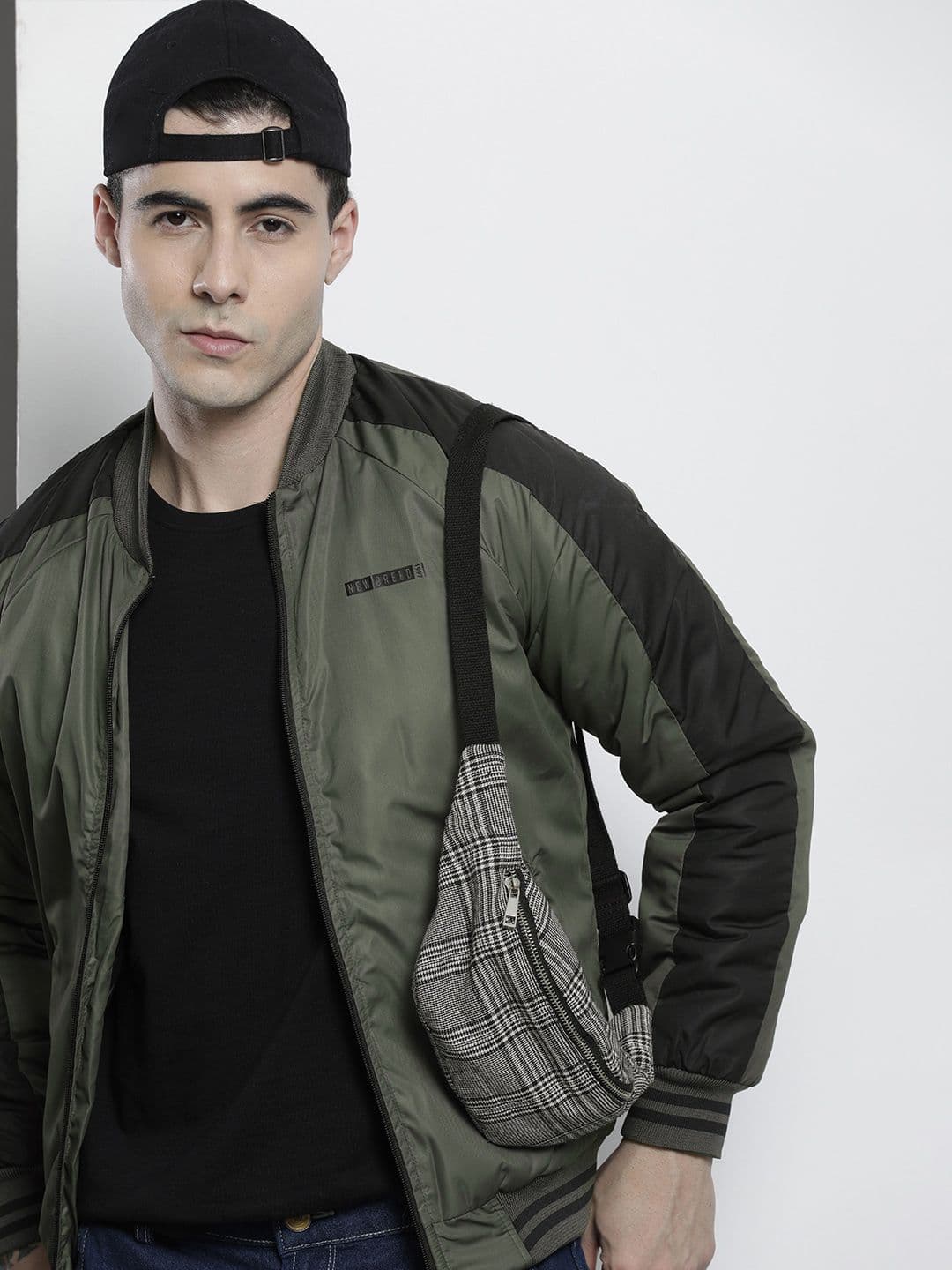 The Indian Garage Co Men Colourblocked Bomber Jacket - view 1