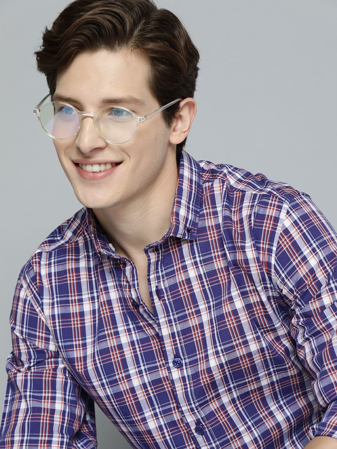 Mast & Harbour Men Purple Tartan Checks Checked Casual Shirt - view 1