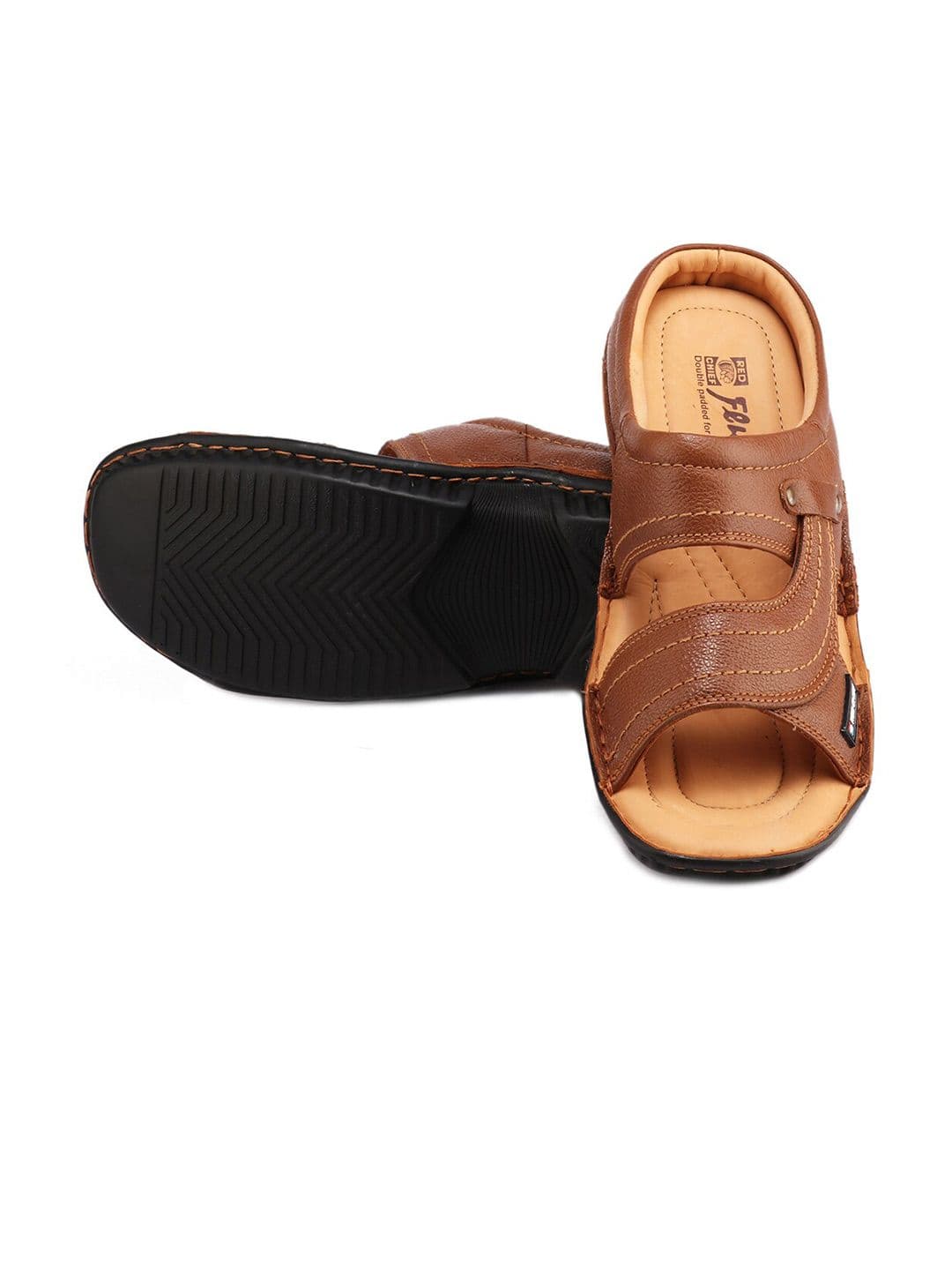 Red Chief Men Brown & Black Thong Flip-Flops - view 1