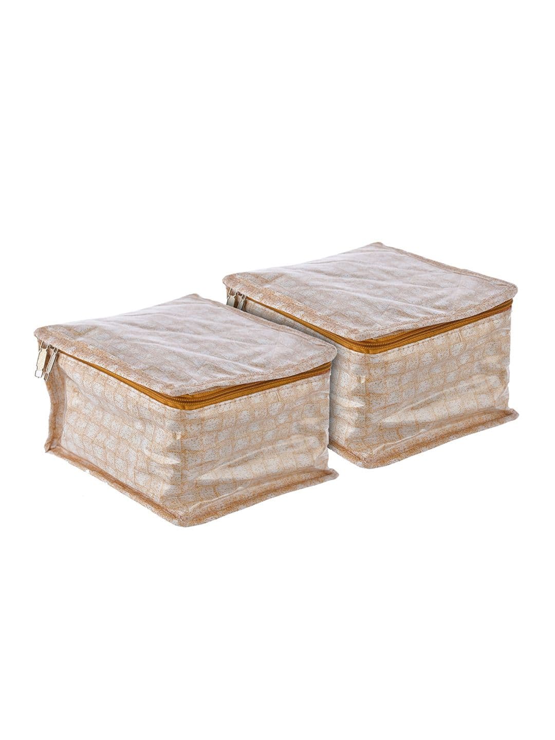 Kuber Industries Set Of 2 Brown & White Checked Jewellery Organisers - view 1