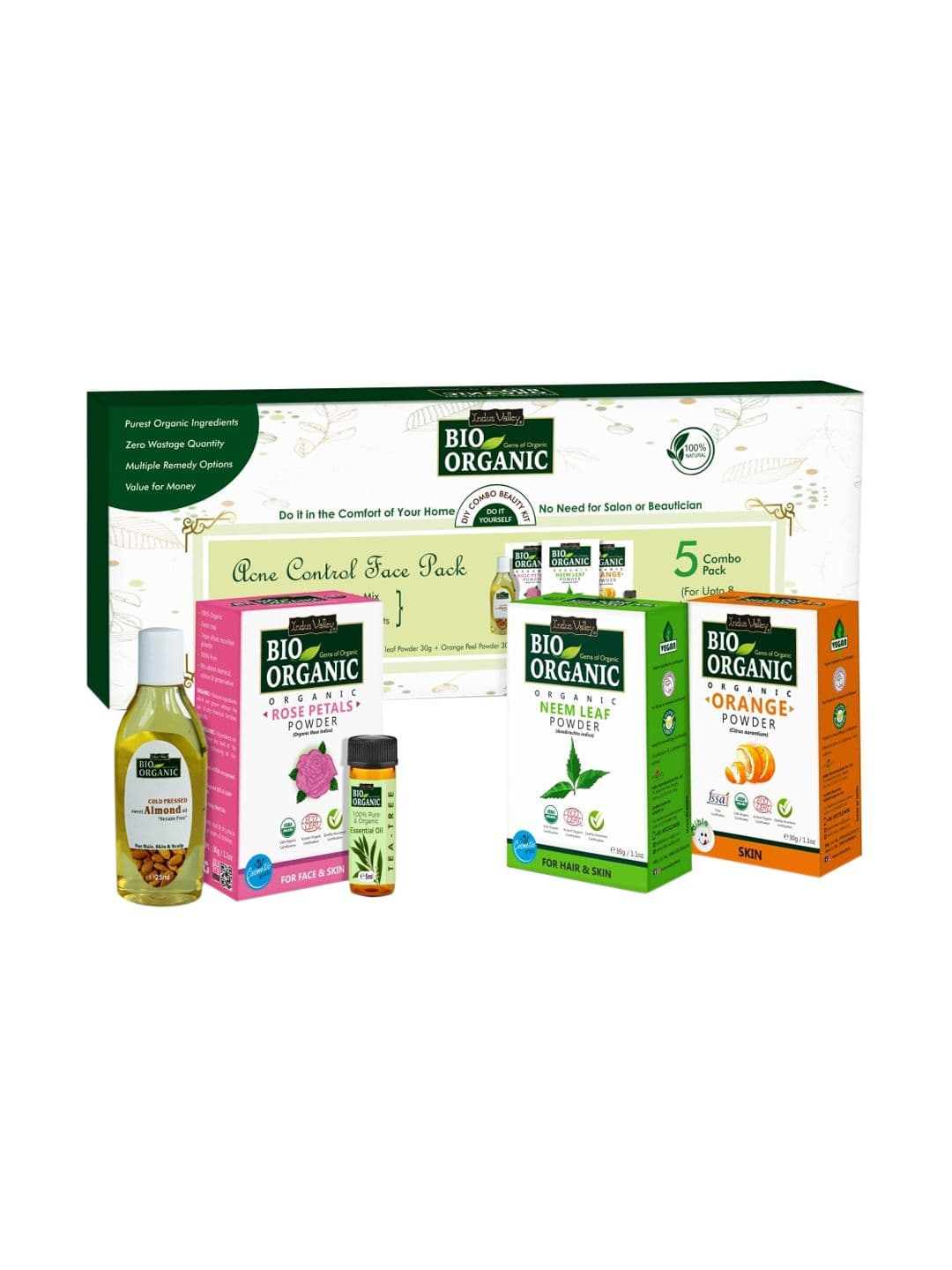 Indus Valley Bio Organic Acne Control Face Pack DIY Kit - view 1