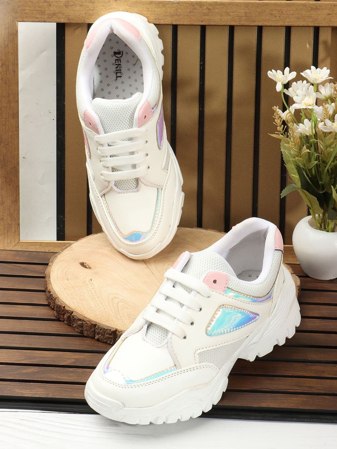 Denill Women White Running Shoes - view 1