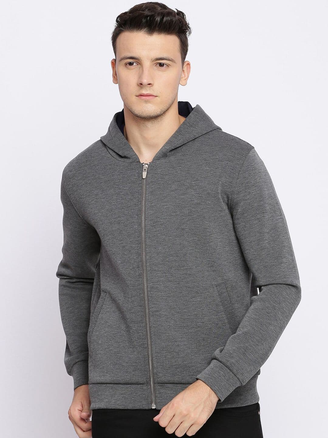 Basics Men Grey Longline Sporty Jacket - view 1