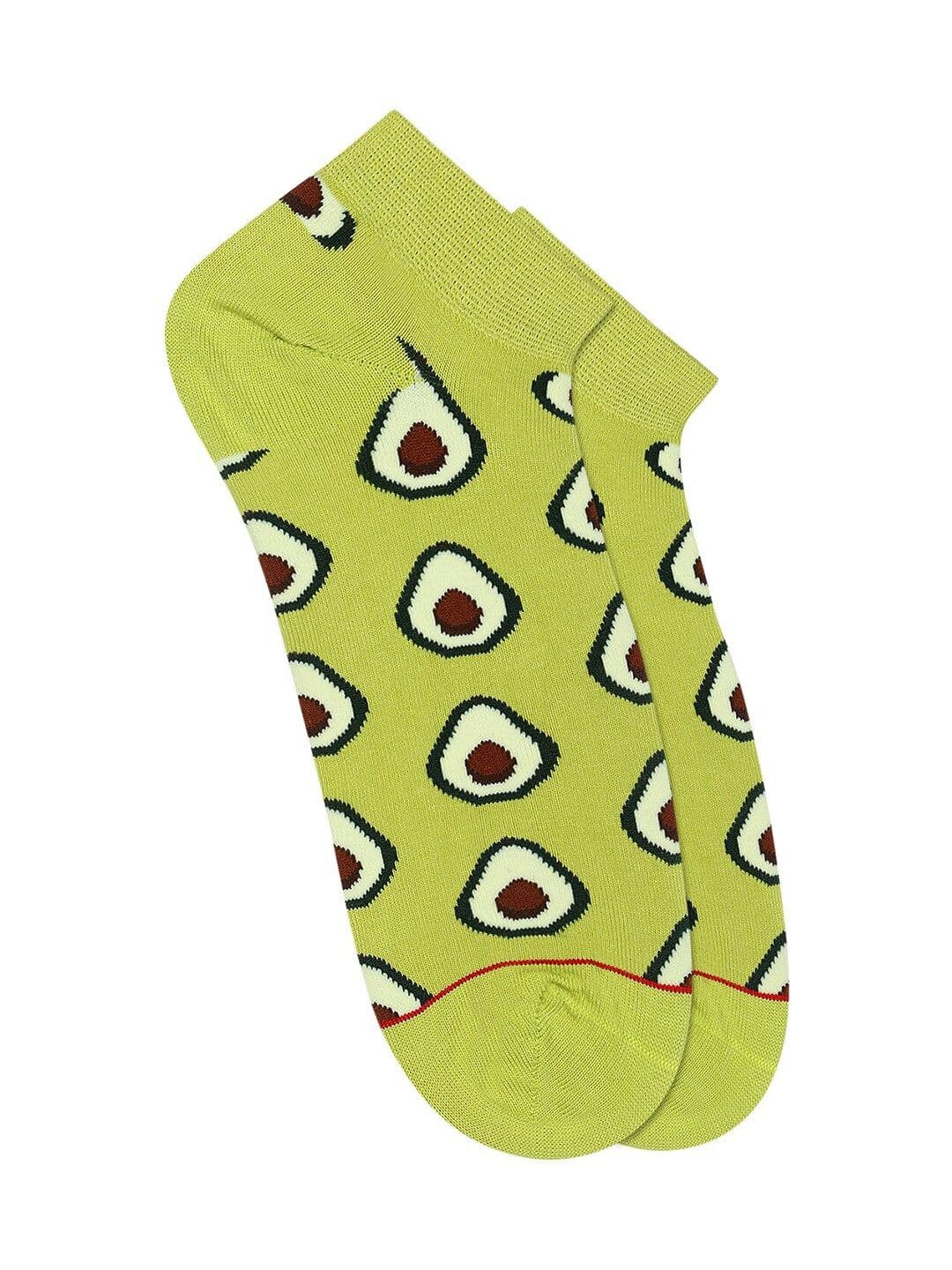 Soxytoes Green & Brown Patterned Ankle-Length Socks - view 1
