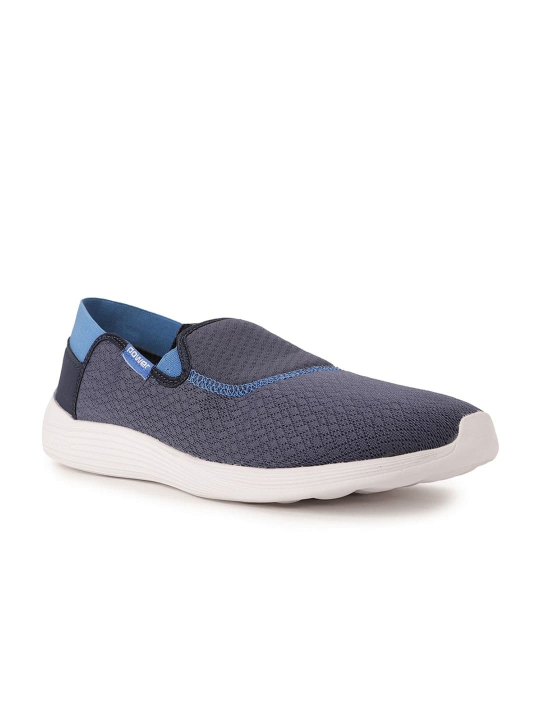 Power Men Blue Textile Walking Non-Marking Shoes - view 1