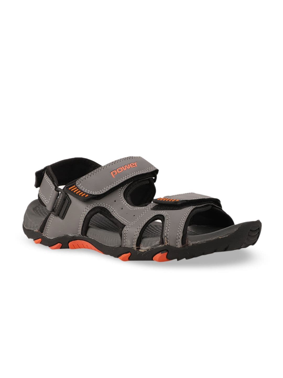 Power Men Grey Solid Sandals - view 1