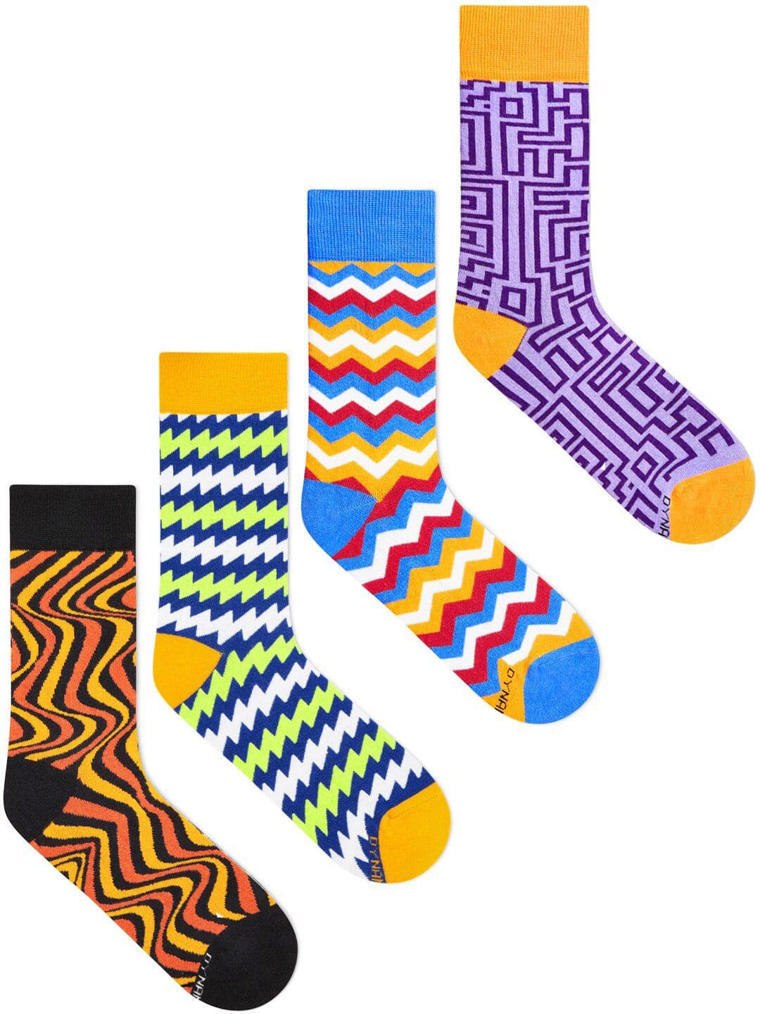 Dynamocks Pack Of 4 Patterned Above Ankle-Length Socks - view 1