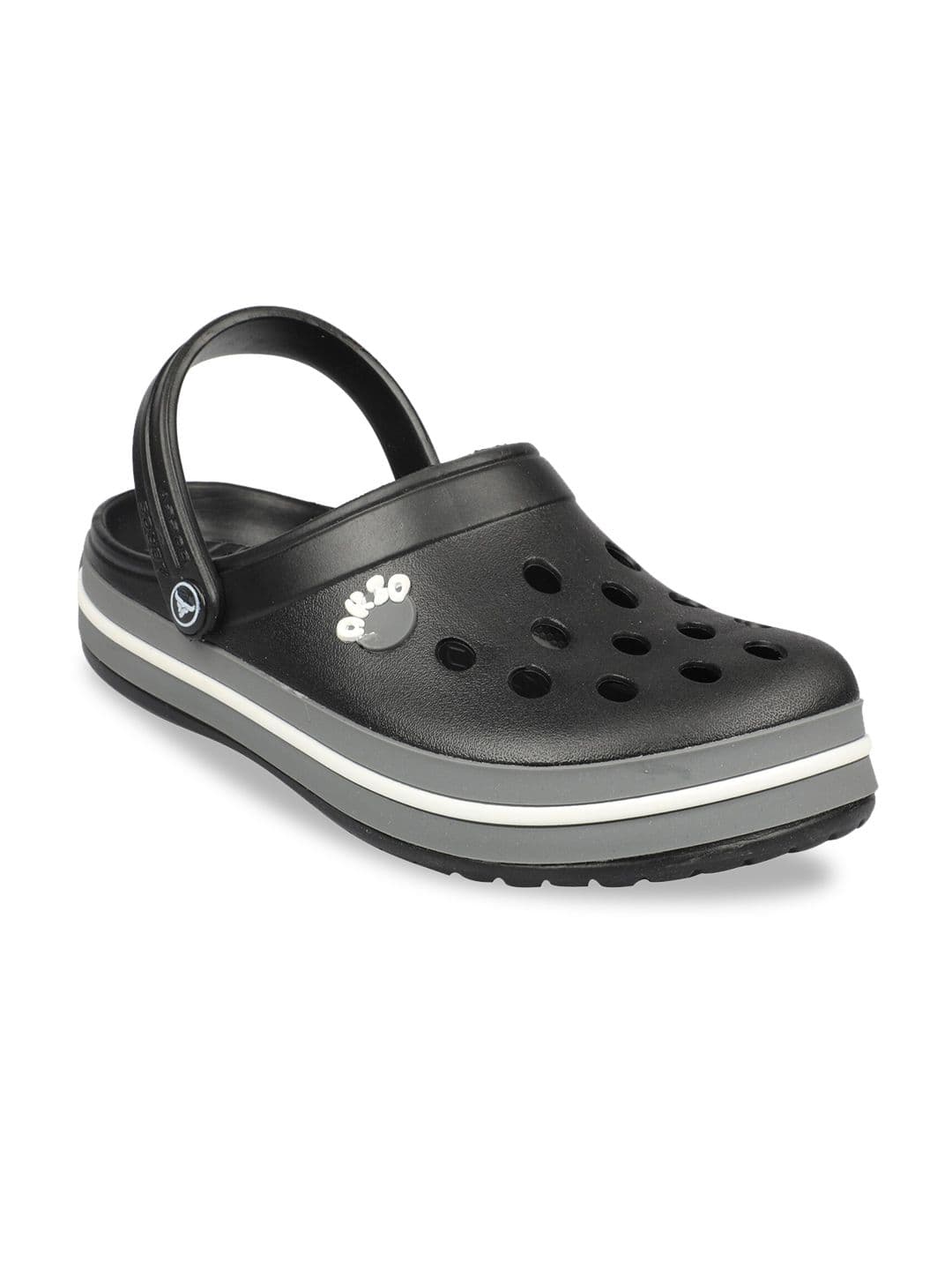 ABROS Men Black & White Rubber Clogs - view 1