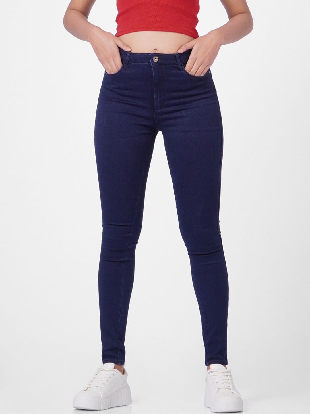 ONLY Women Navy Blue Skinny Fit High-Rise Jeans - view 1