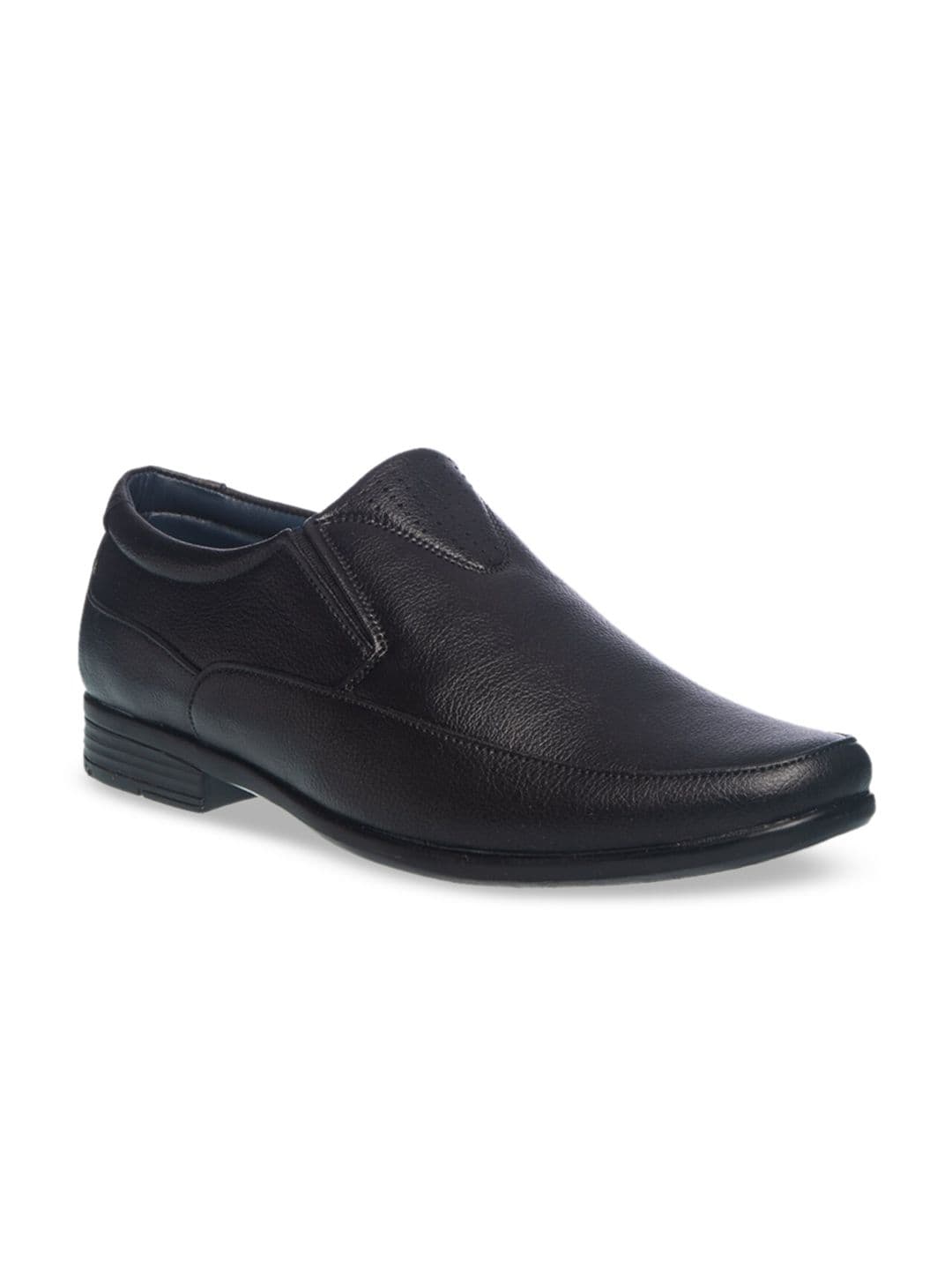 Khadims Men Black Solid Formal Slip-Ons - view 1