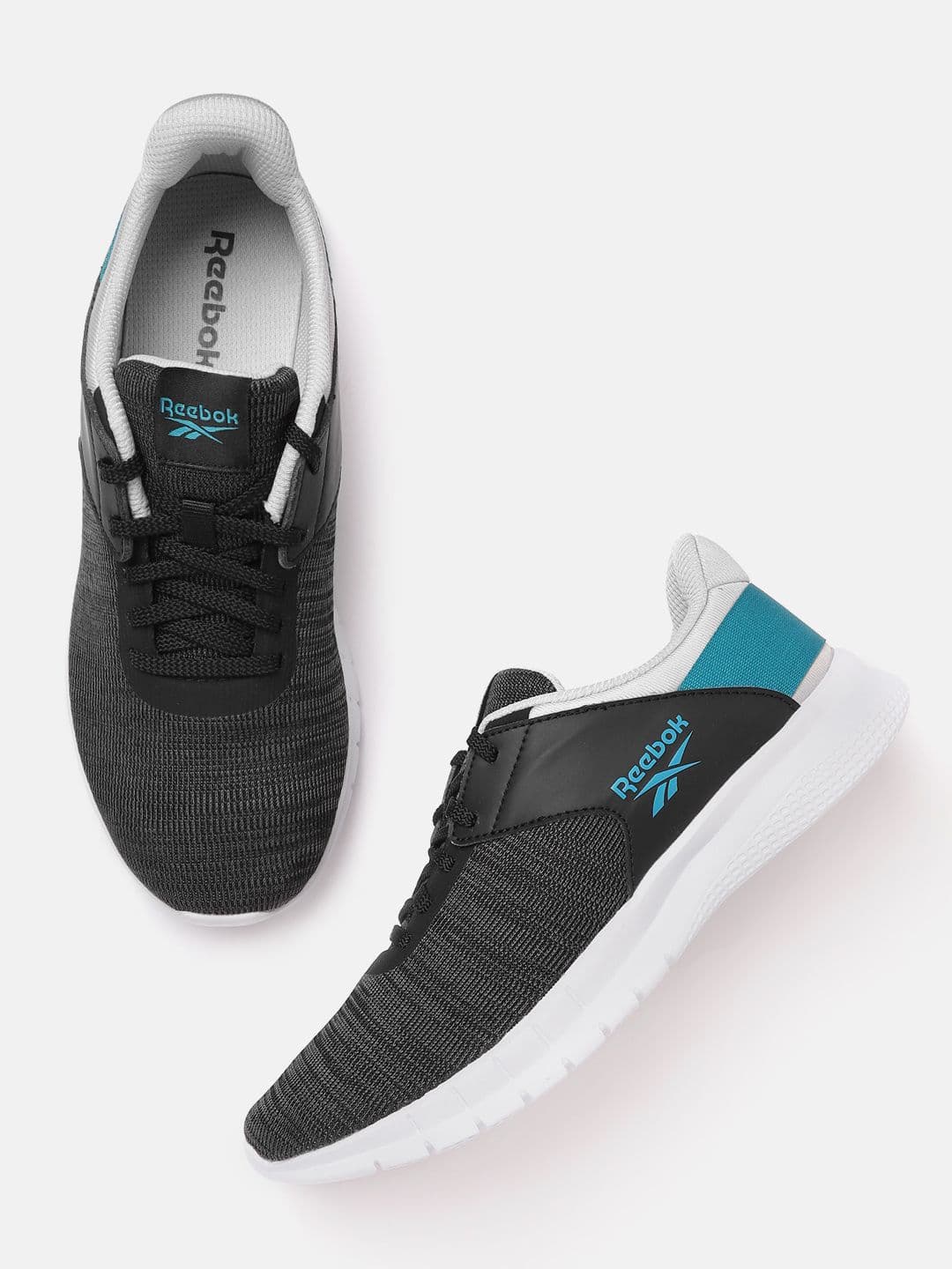 Reebok Men Charcoal Grey & Black Design Genesis Running Shoes - view 1