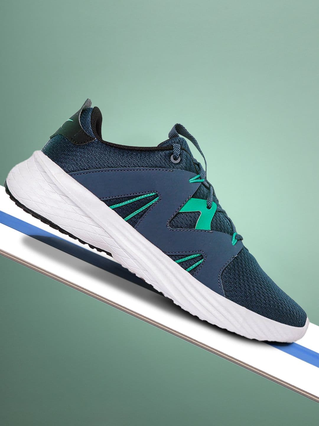 Reebok Men Teal Blue Woven Design Ultrafit Running Shoes - view 1