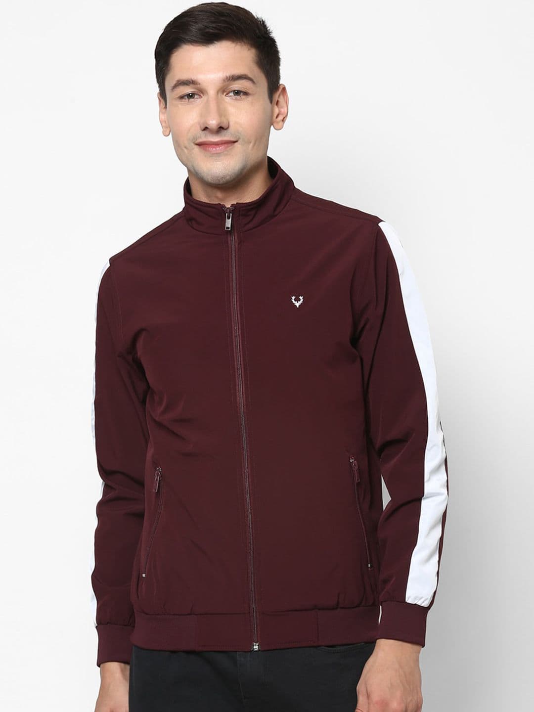 Allen Solly Men Maroon Sporty Jacket