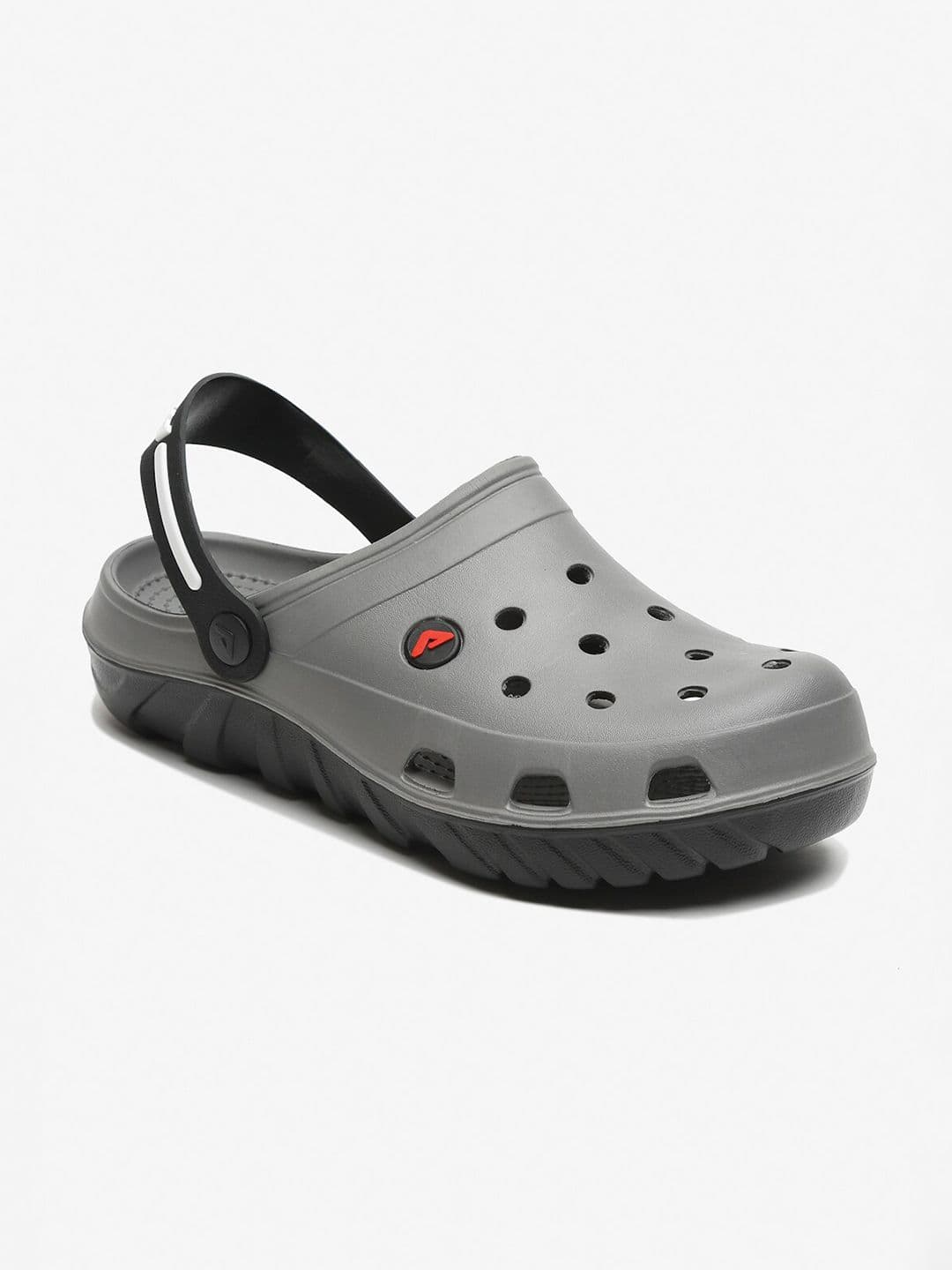 Adda Men Grey & White Clogs Sandals - view 1