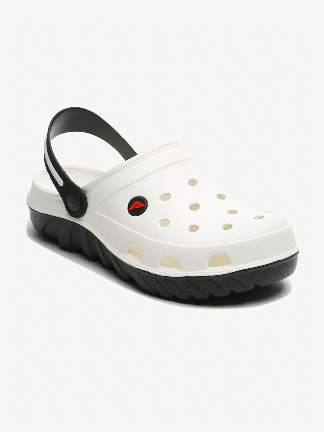 Adda Men White & Black Clogs Sandals - view 1