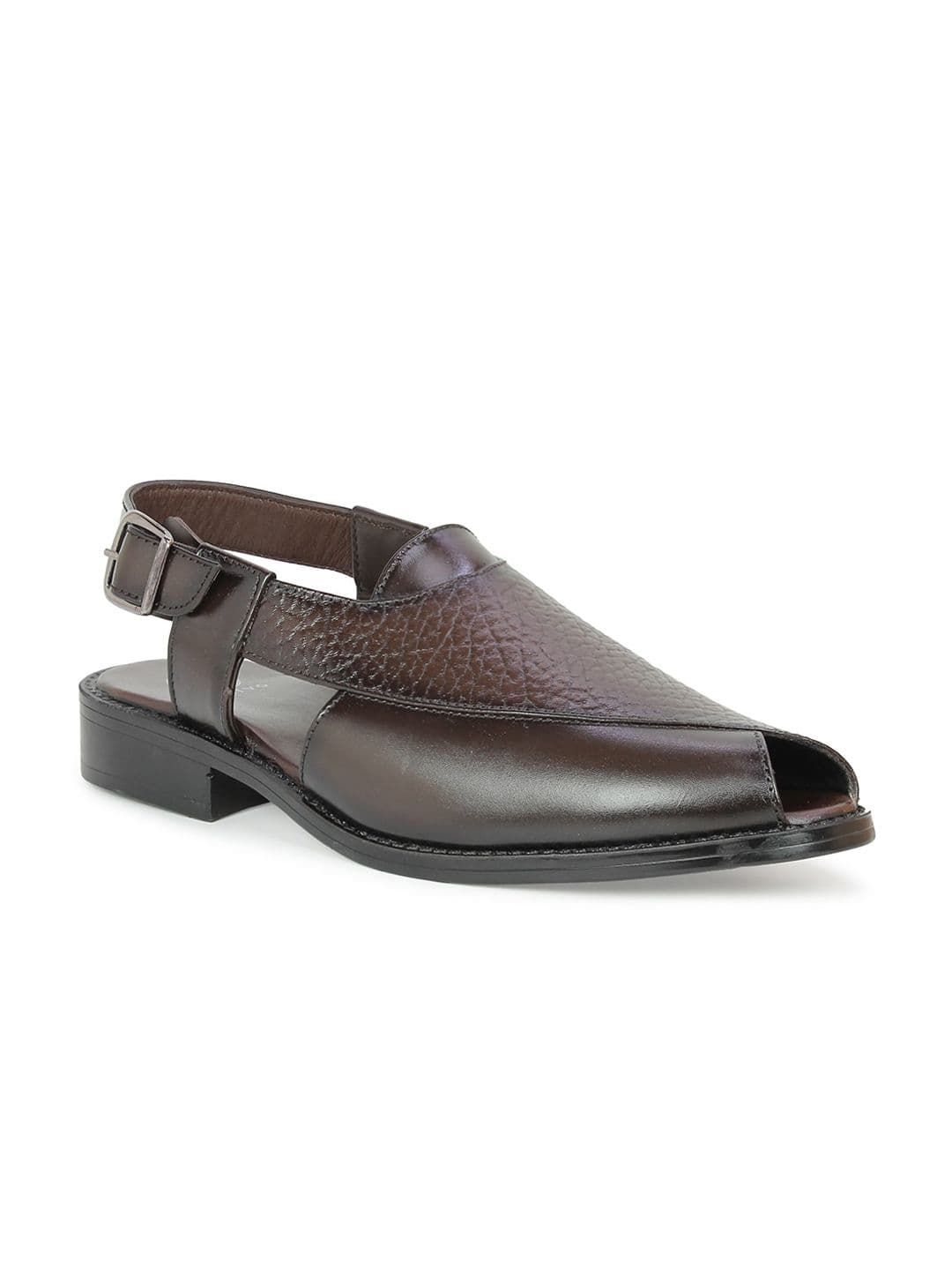 PRIVO by Inc.5 Men Brown Leather Shoe-Style Sandals - view 1