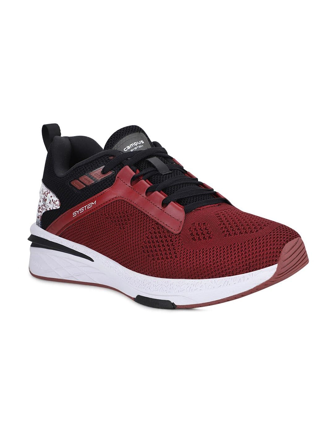 Campus Men Maroon Mesh Running Shoes - view 1