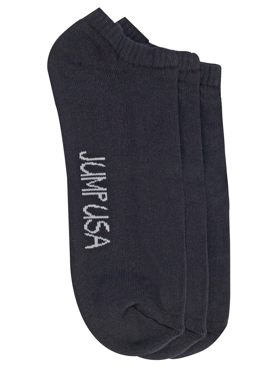 JUMP USA Pack of 3 Men Black & White Patterned Shoe-Liner Socks - view 1