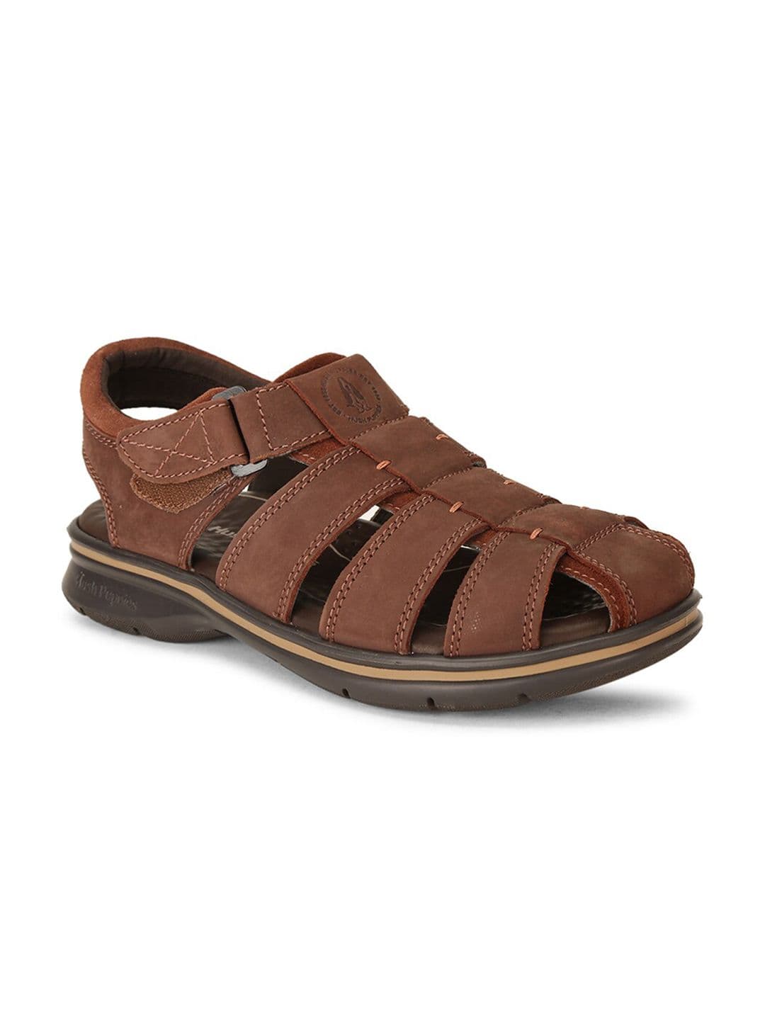 Hush Puppies Men Brown Leather Fisherman Sandals - view 1