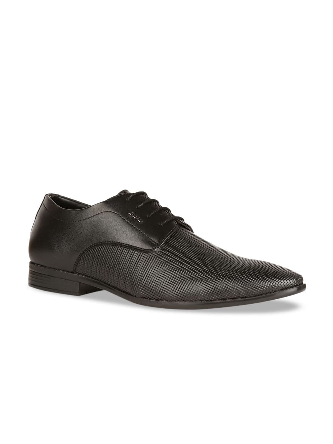 Bata Men Black Textured Formal Derbys - view 1