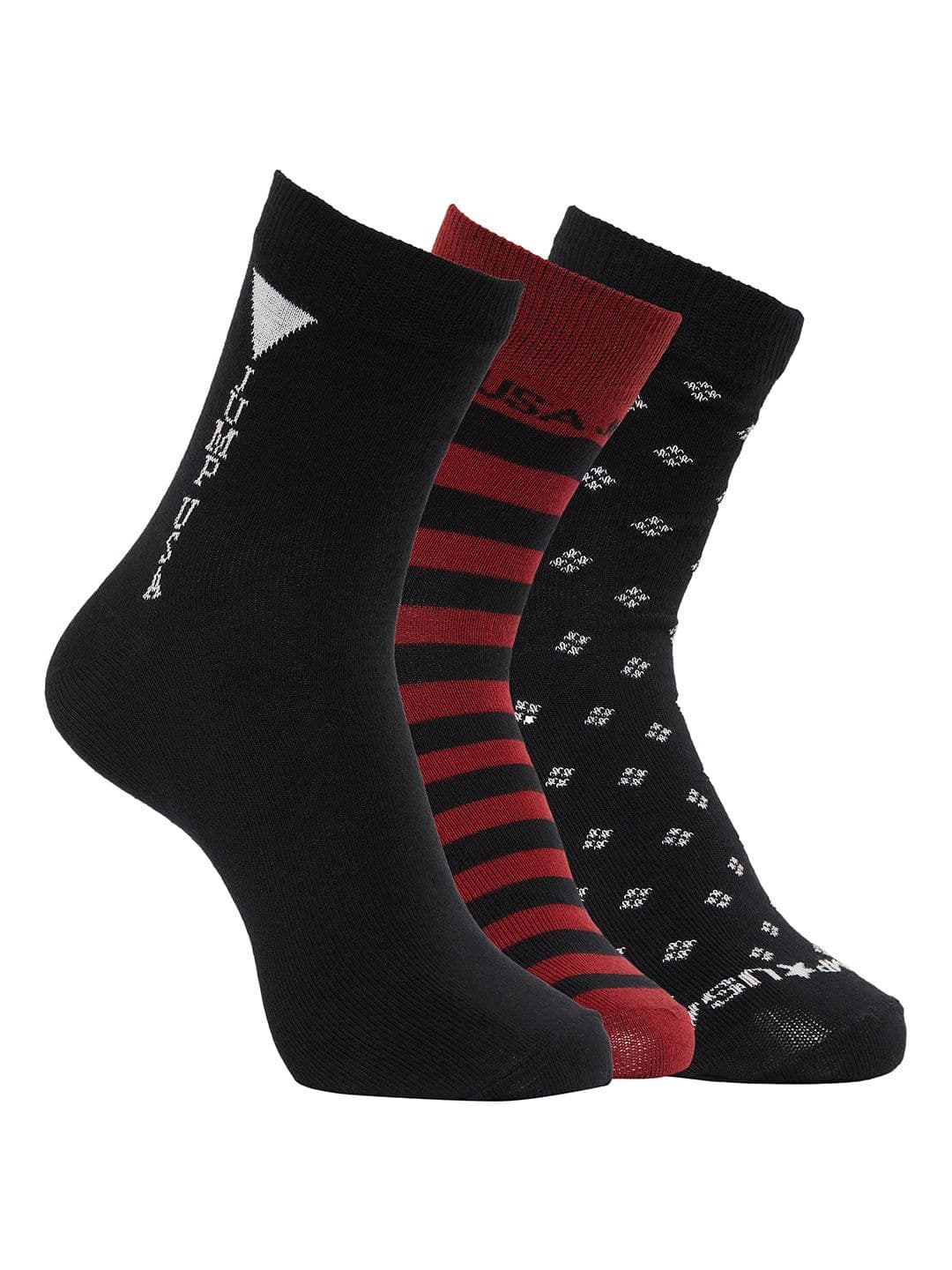 JUMP USA Men Assorted Pack Of 3 Calf Length Socks - view 1